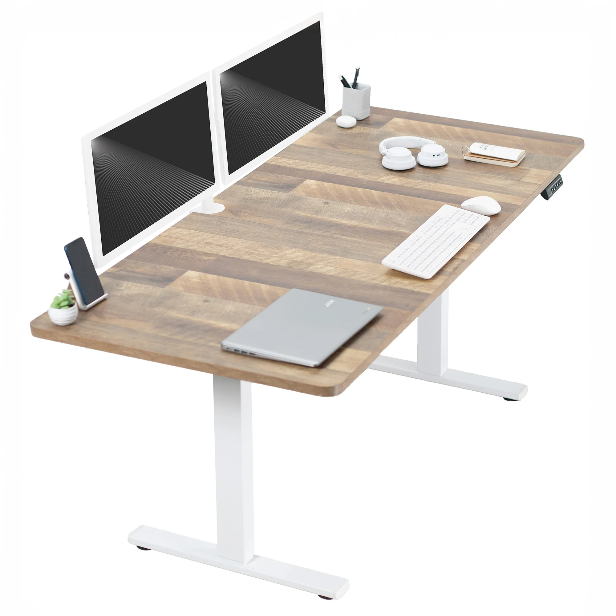 1B Split Top Series - Single Motor Electric Desk with Push Button Memory Controller - Image 129