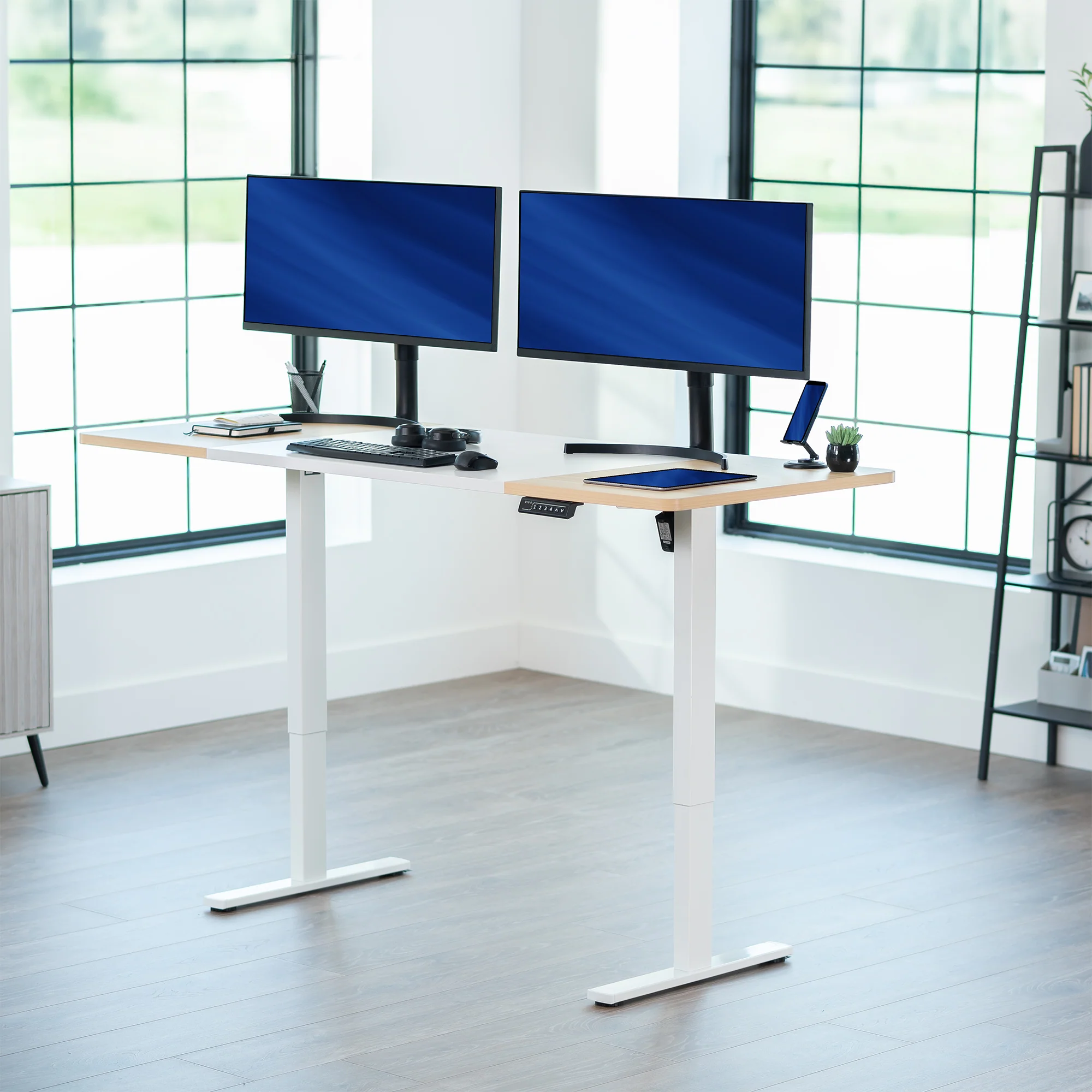 1B Split Top Series - Single Motor Electric Desk with Push Button Memory Controller - Image 134