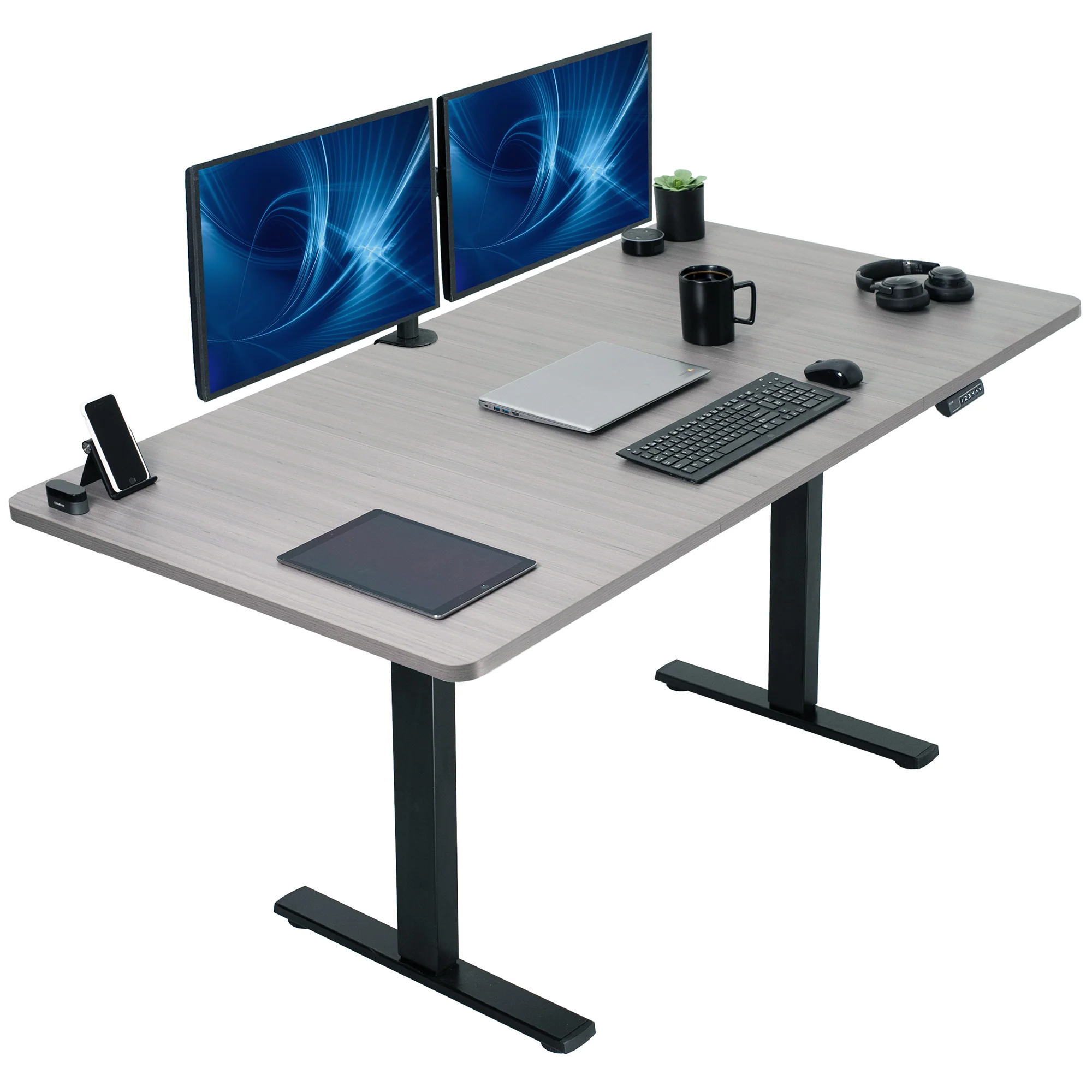 1B Split Top Series - Single Motor Electric Desk with Push Button Memory Controller - Image 151