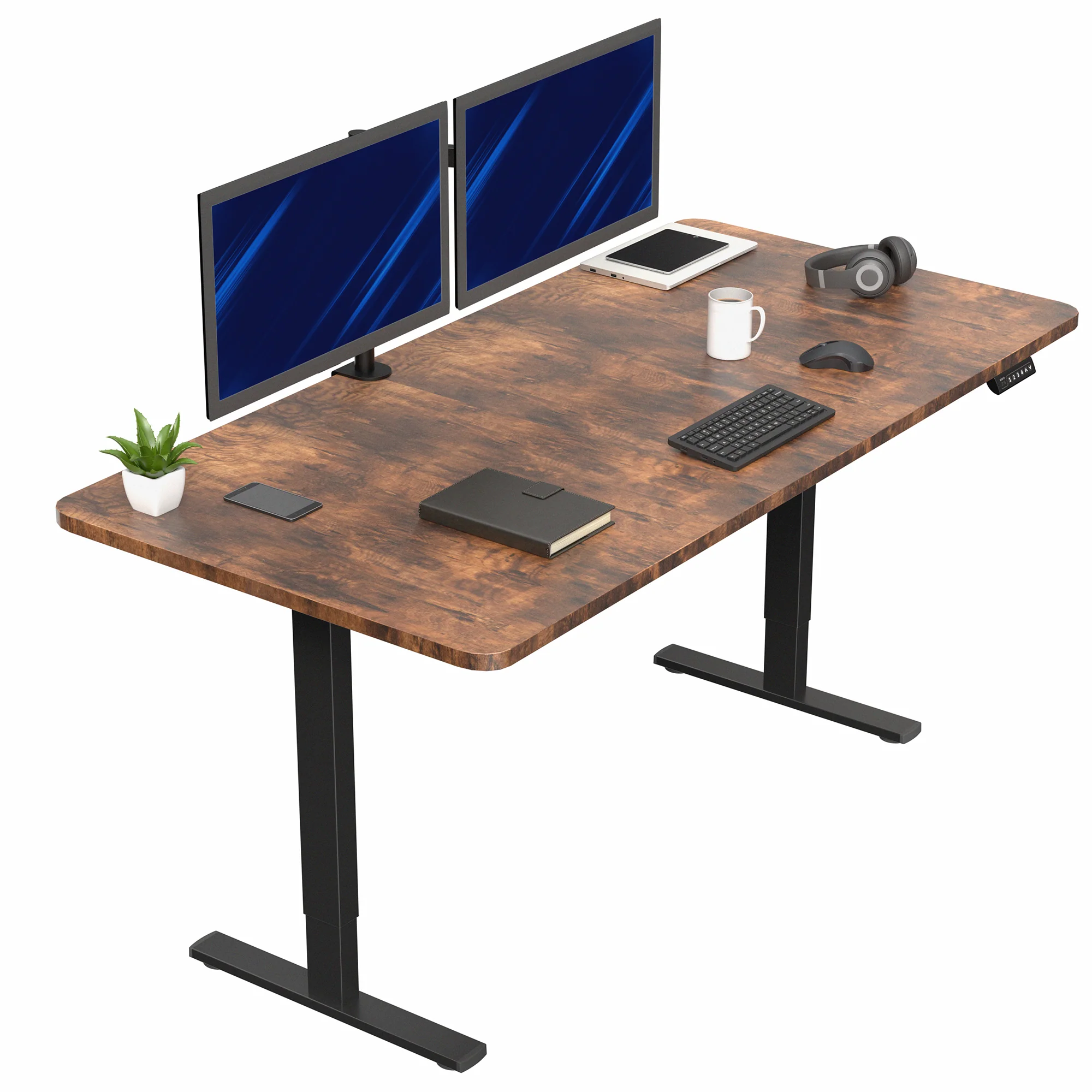 1B Split Top Series - Single Motor Electric Desk with Push Button Memory Controller - Image 153