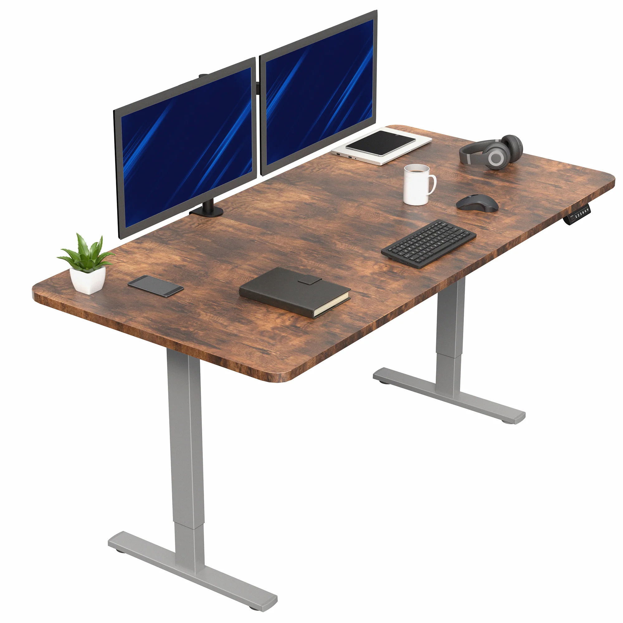 1B Split Top Series - Single Motor Electric Desk with Push Button Memory Controller - Image 165