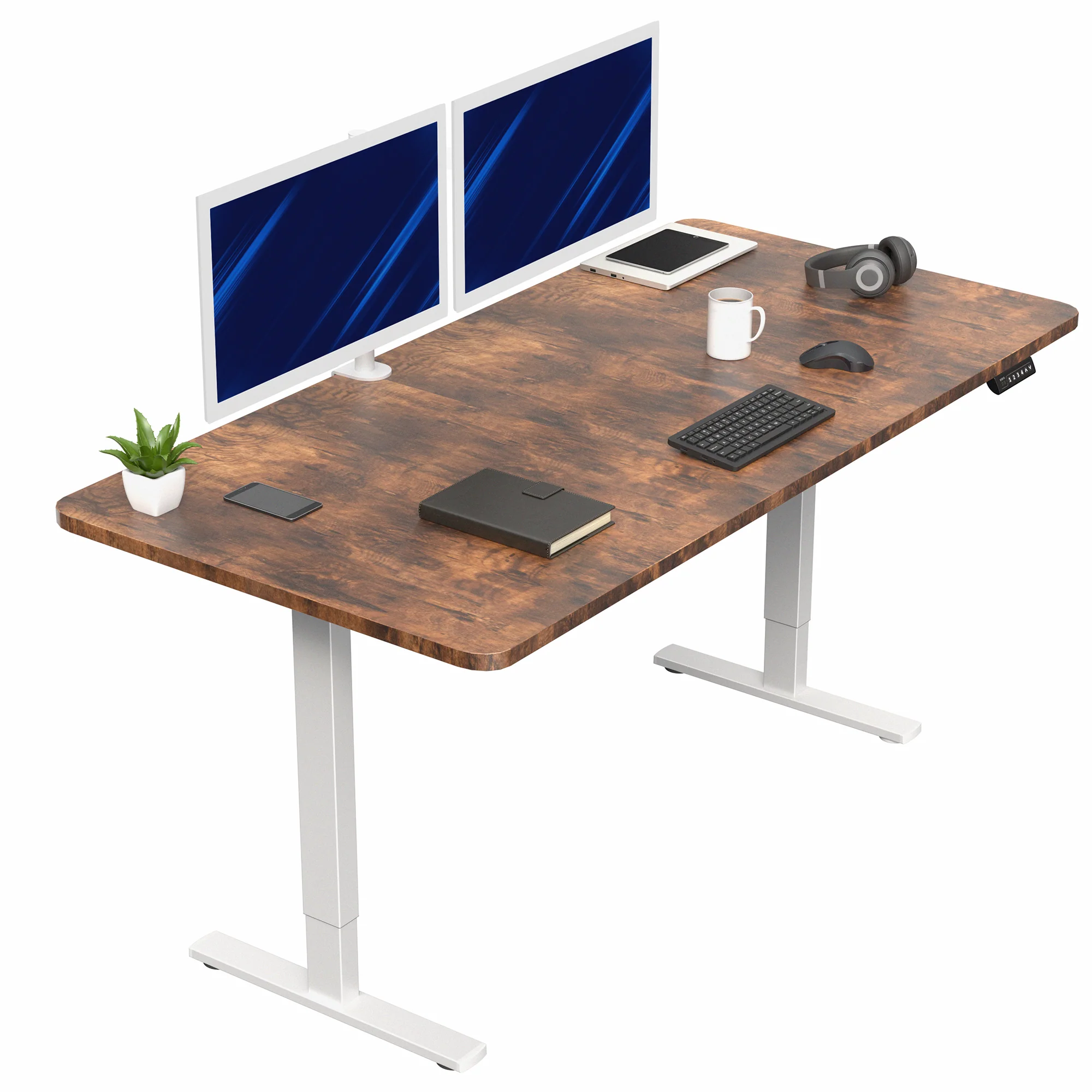 1B Split Top Series - Single Motor Electric Desk with Push Button Memory Controller - Image 181
