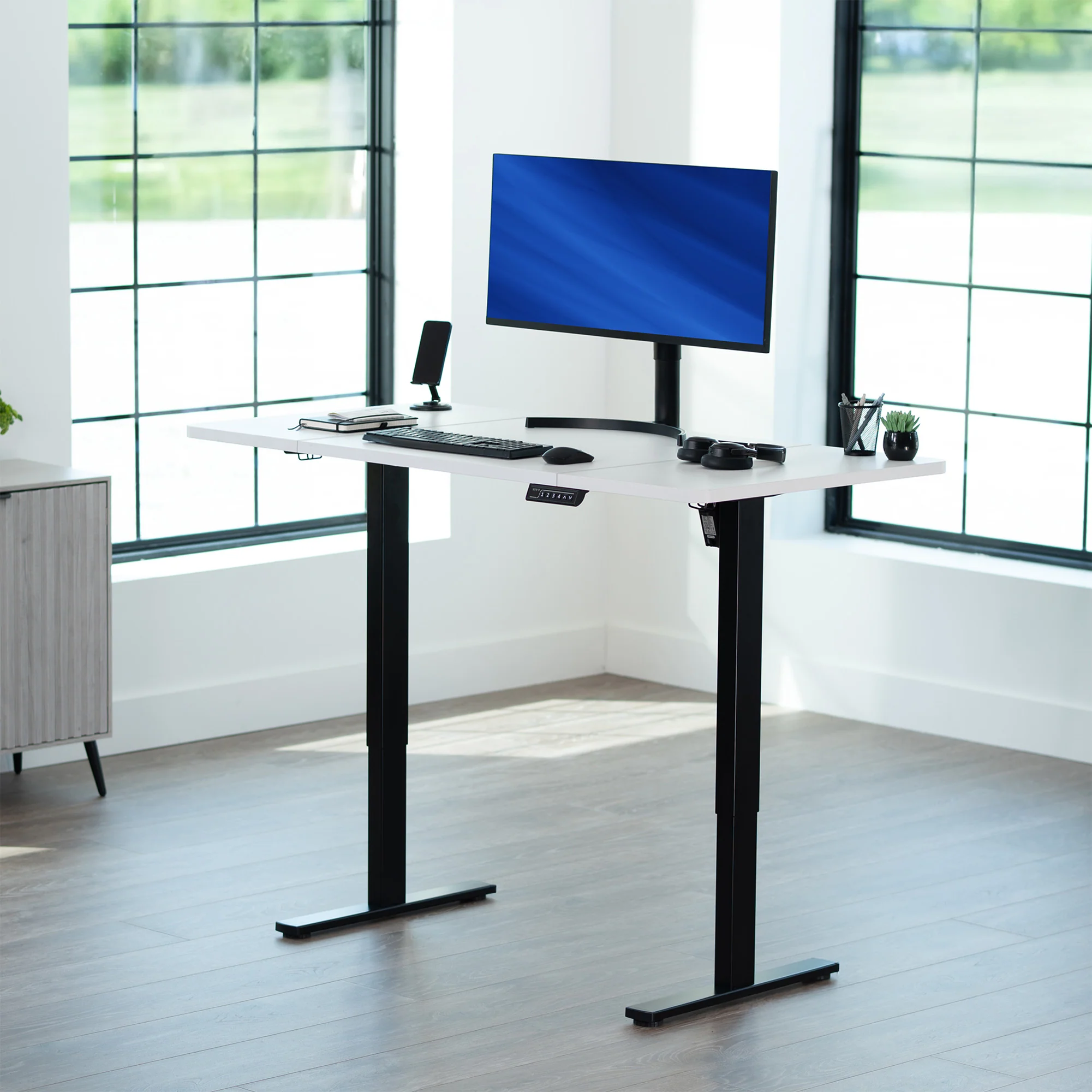 1B Split Top Series - Single Motor Electric Desk with Push Button Memory Controller - Image 40