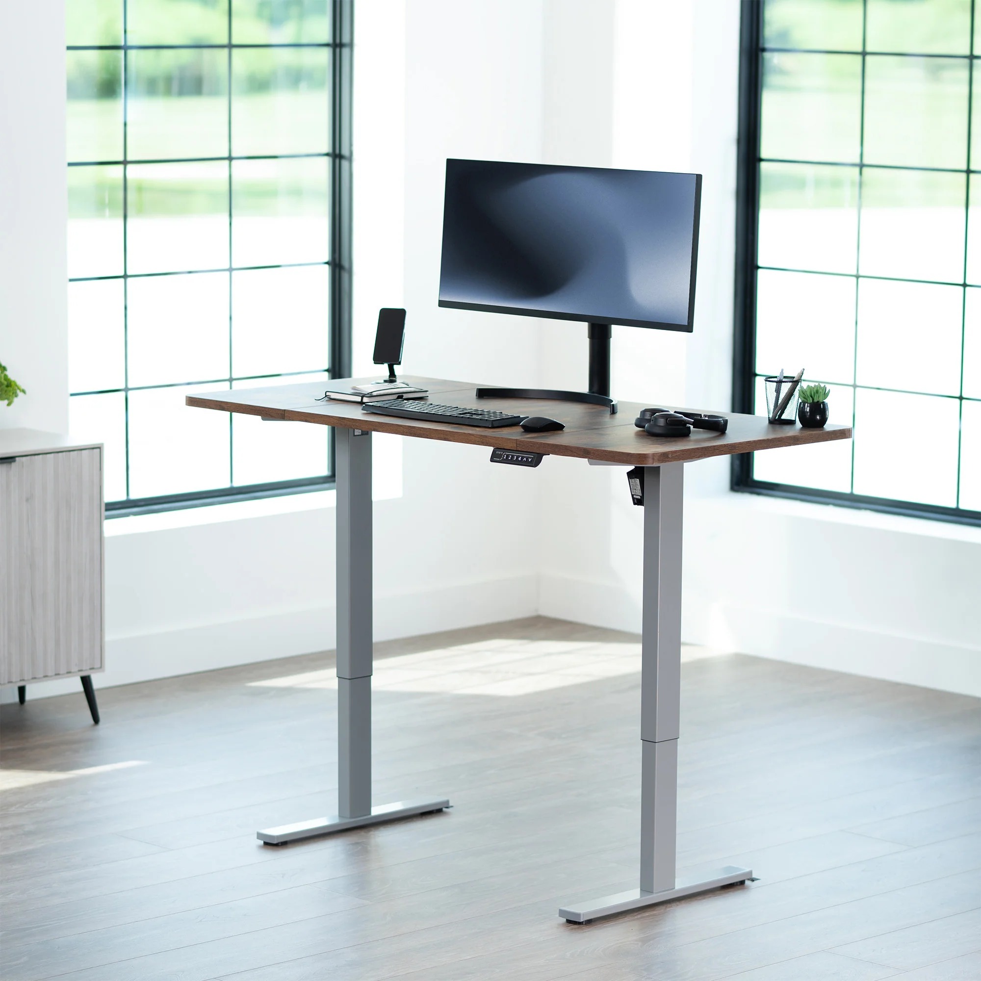 1B Split Top Series - Single Motor Electric Desk with Push Button Memory Controller - Image 50