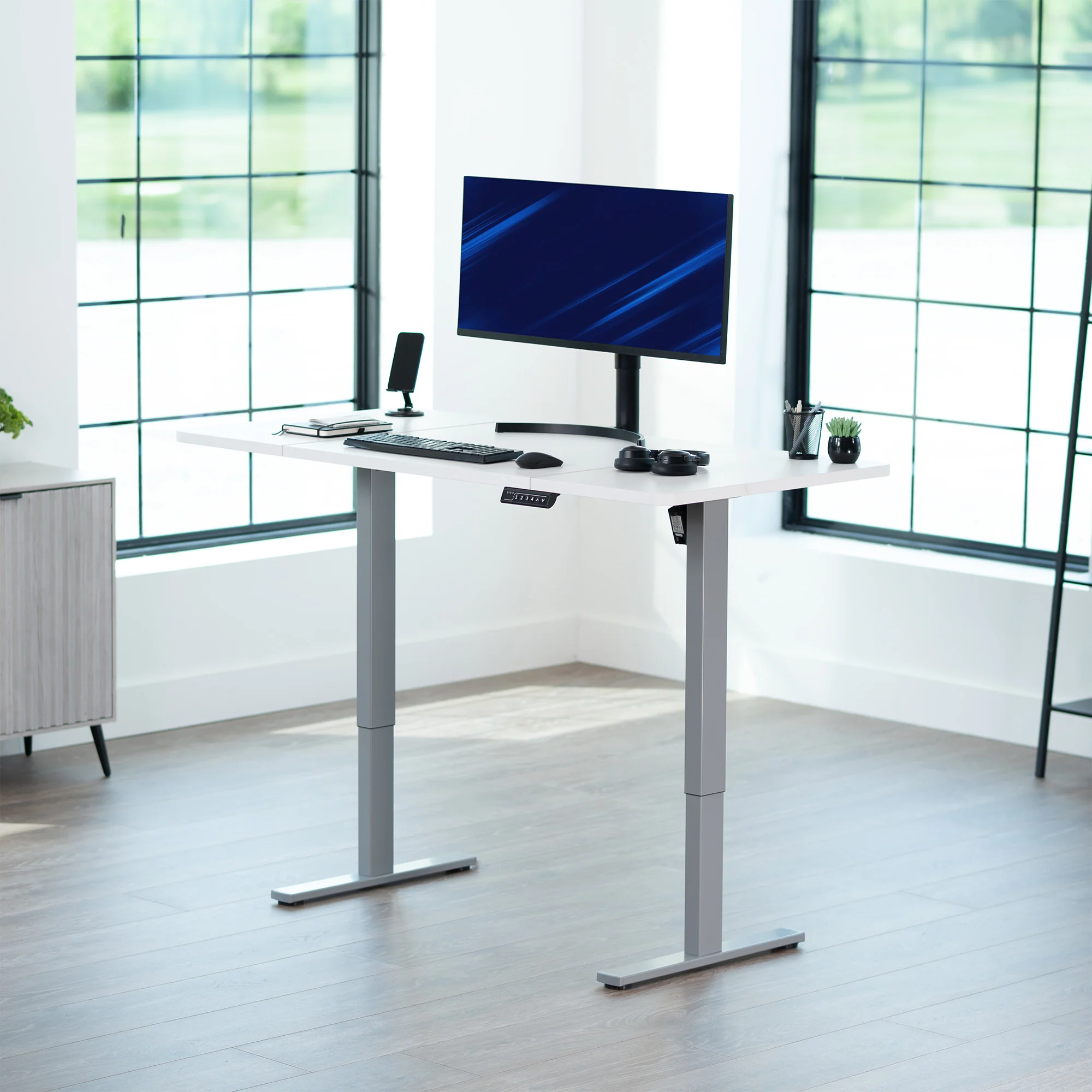 1B Split Top Series - Single Motor Electric Desk with Push Button Memory Controller - Image 54