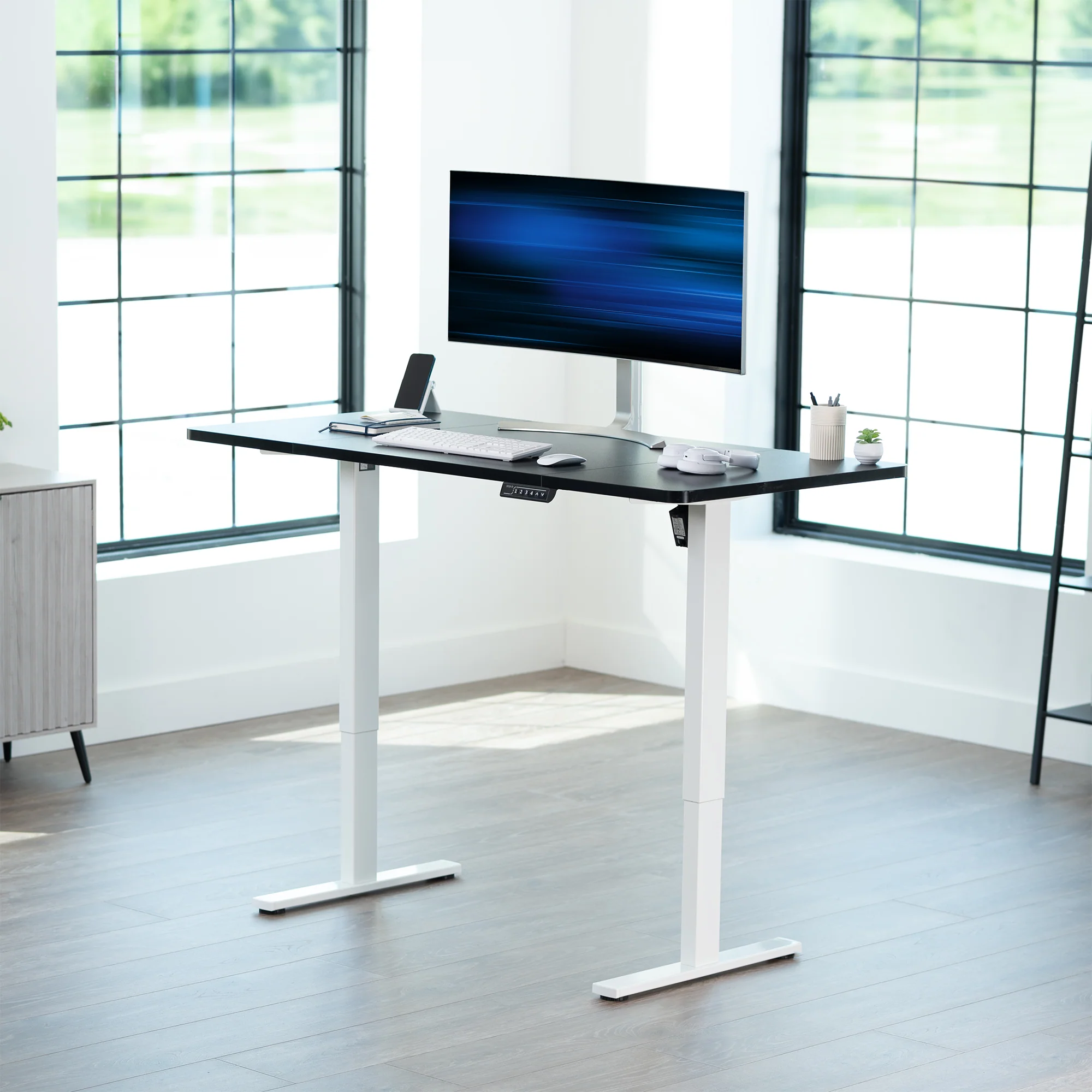 1B Split Top Series - Single Motor Electric Desk with Push Button Memory Controller - Image 56