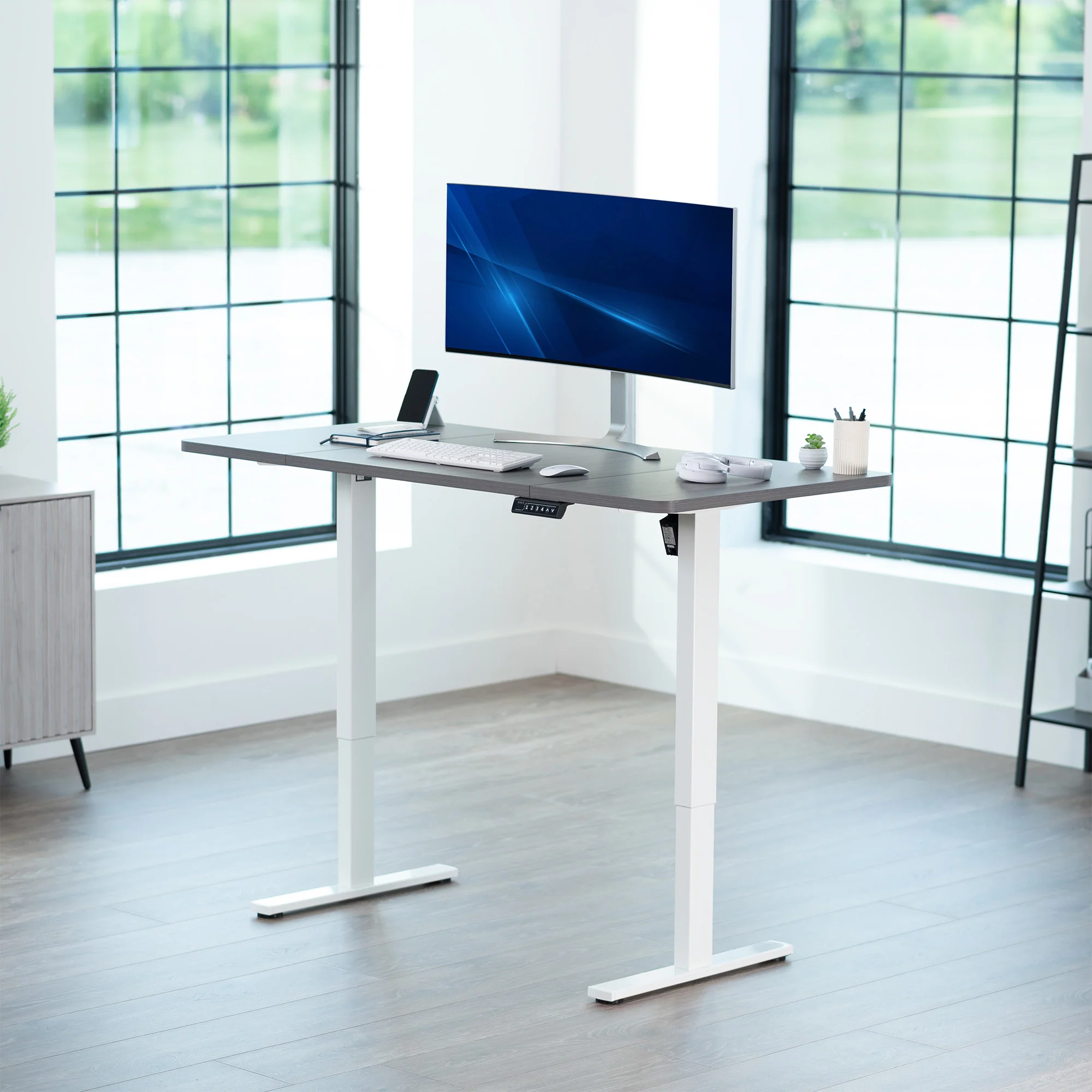 1B Split Top Series - Single Motor Electric Desk with Push Button Memory Controller - Image 62