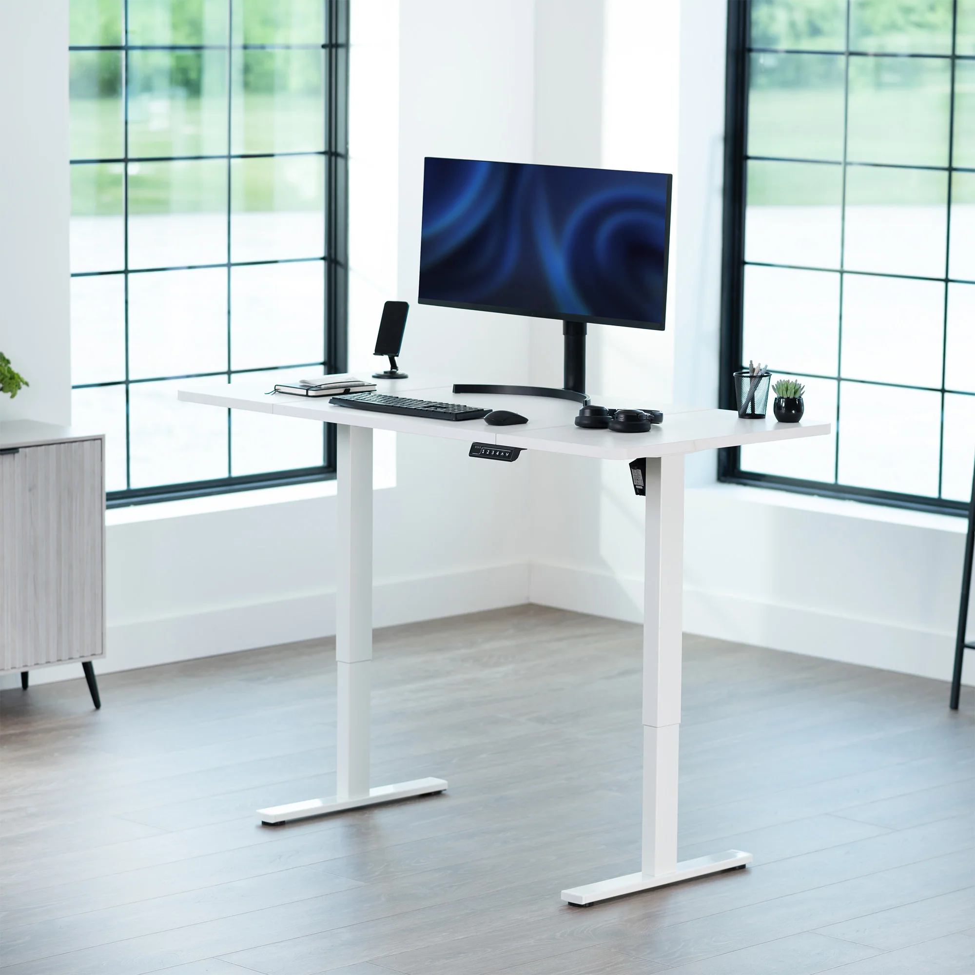 1B Split Top Series - Single Motor Electric Desk with Push Button Memory Controller - Image 68