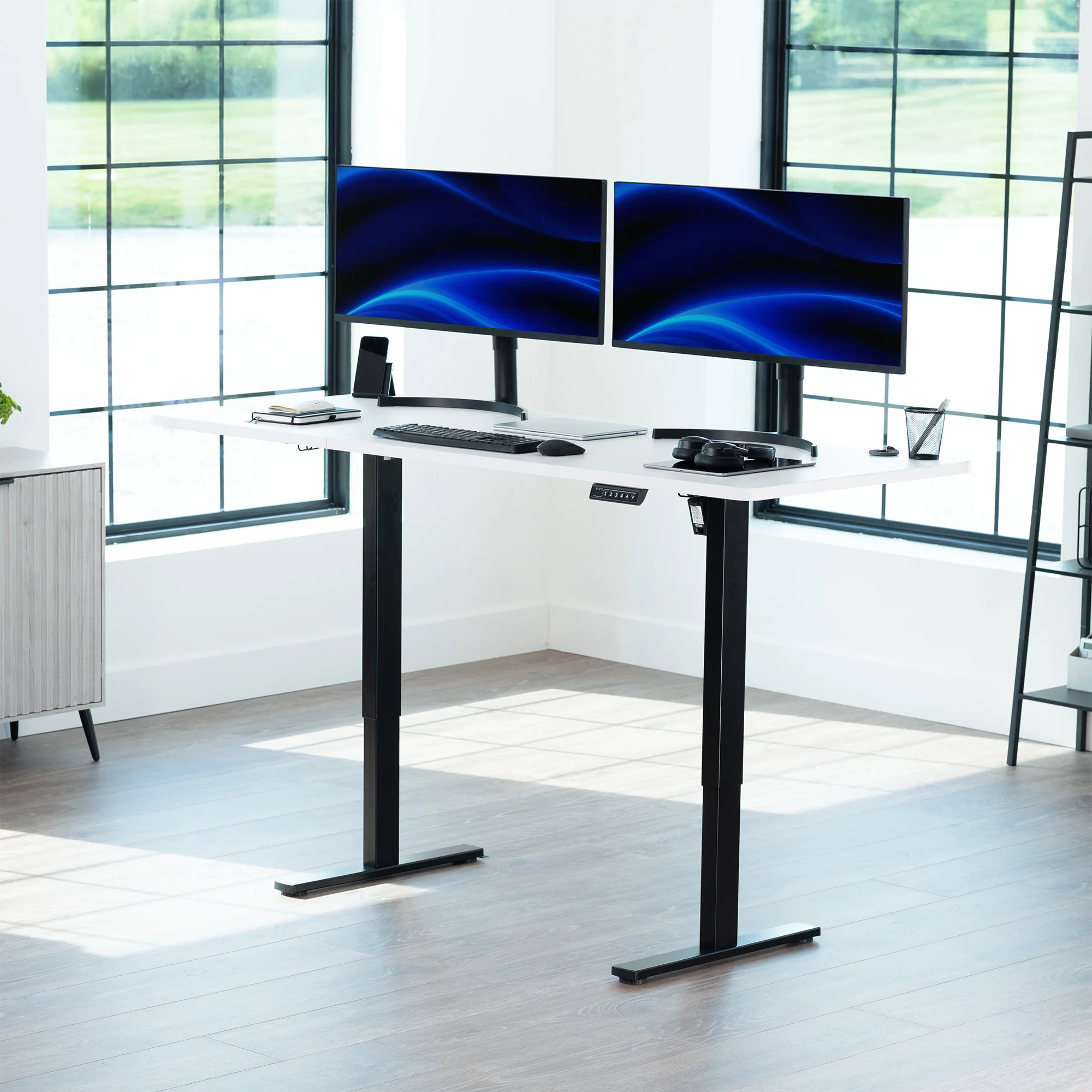 1B Split Top Series - Single Motor Electric Desk with Push Button Memory Controller - Image 92