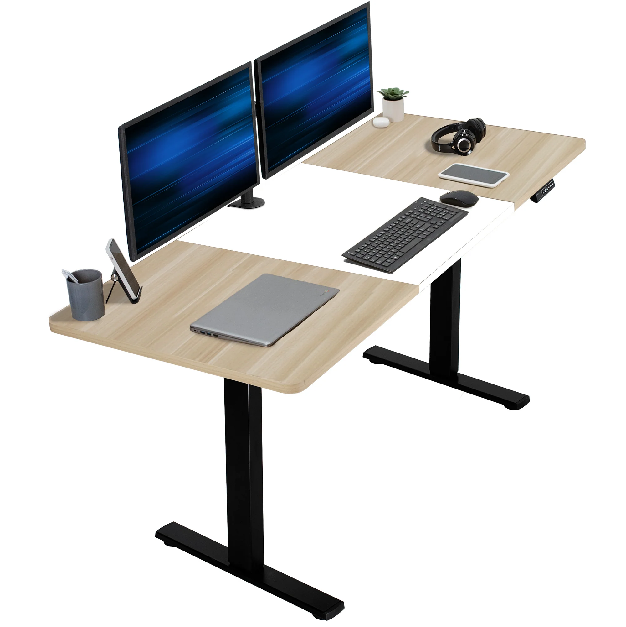 1B Split Top Series - Single Motor Electric Desk with Push Button Memory Controller - Image 93
