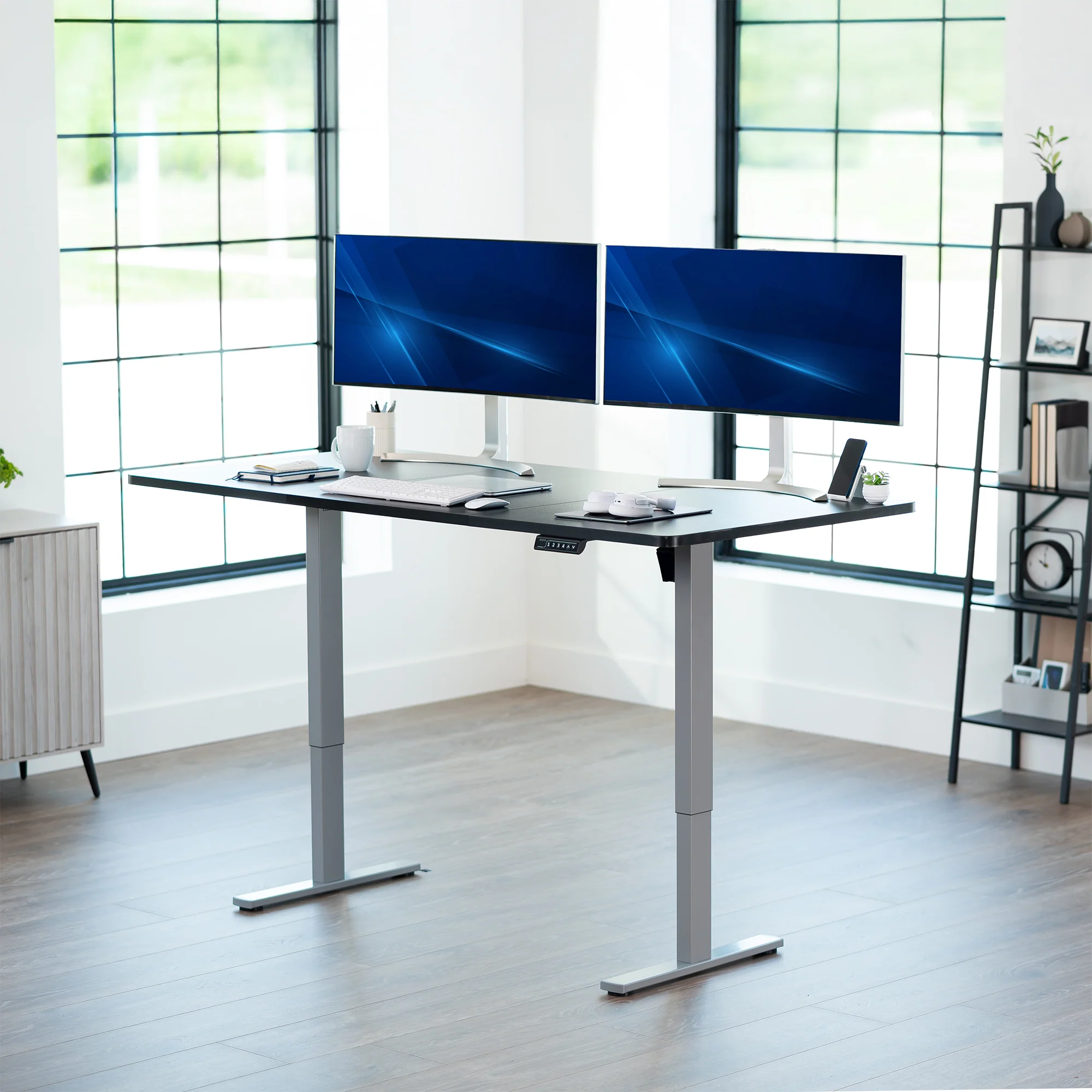 1B Split Top Series - Single Motor Electric Desk with Push Button Memory Controller - Image 98