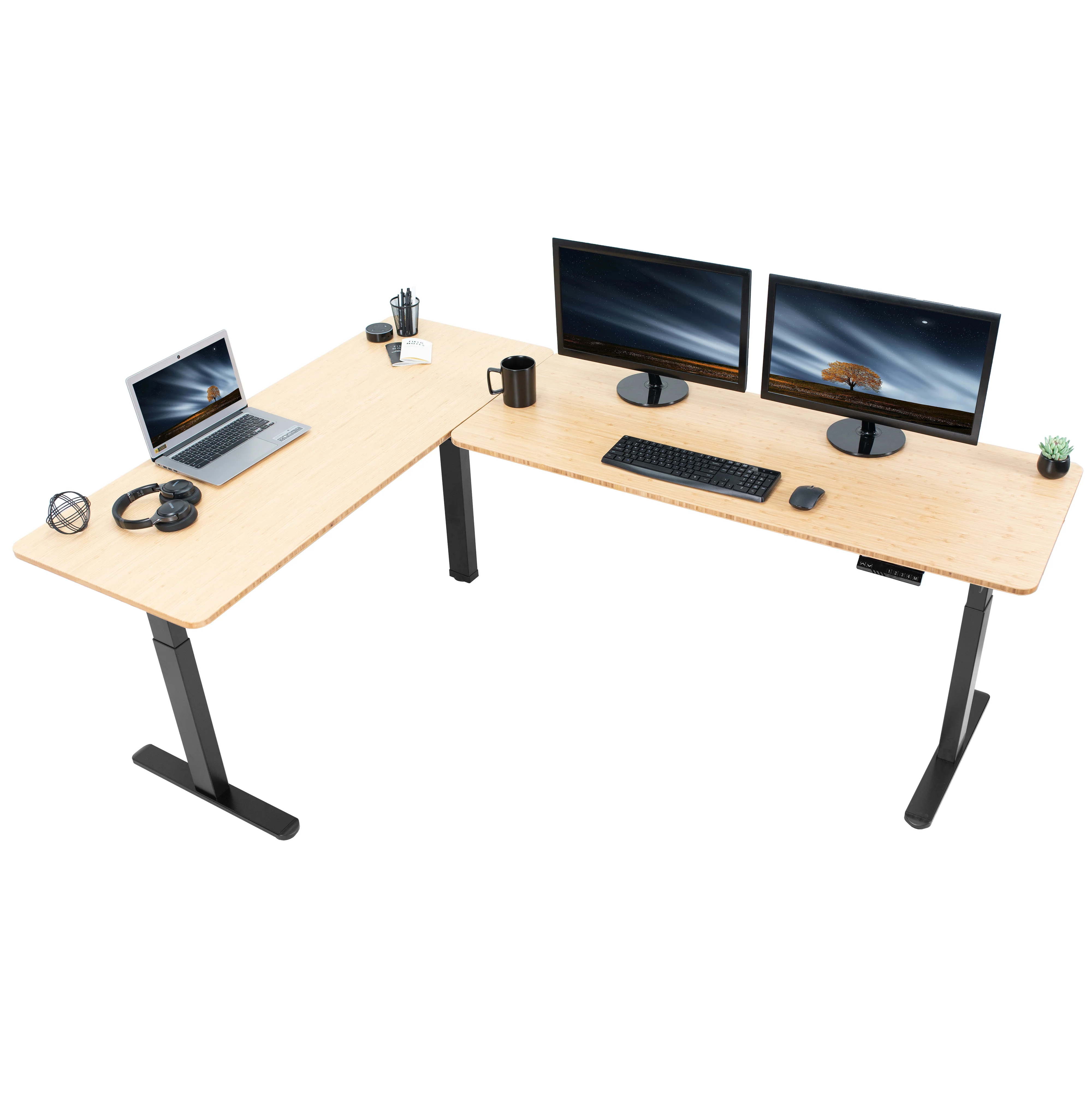 3E Series - Triple Motor Corner Electric Desk - Image 117