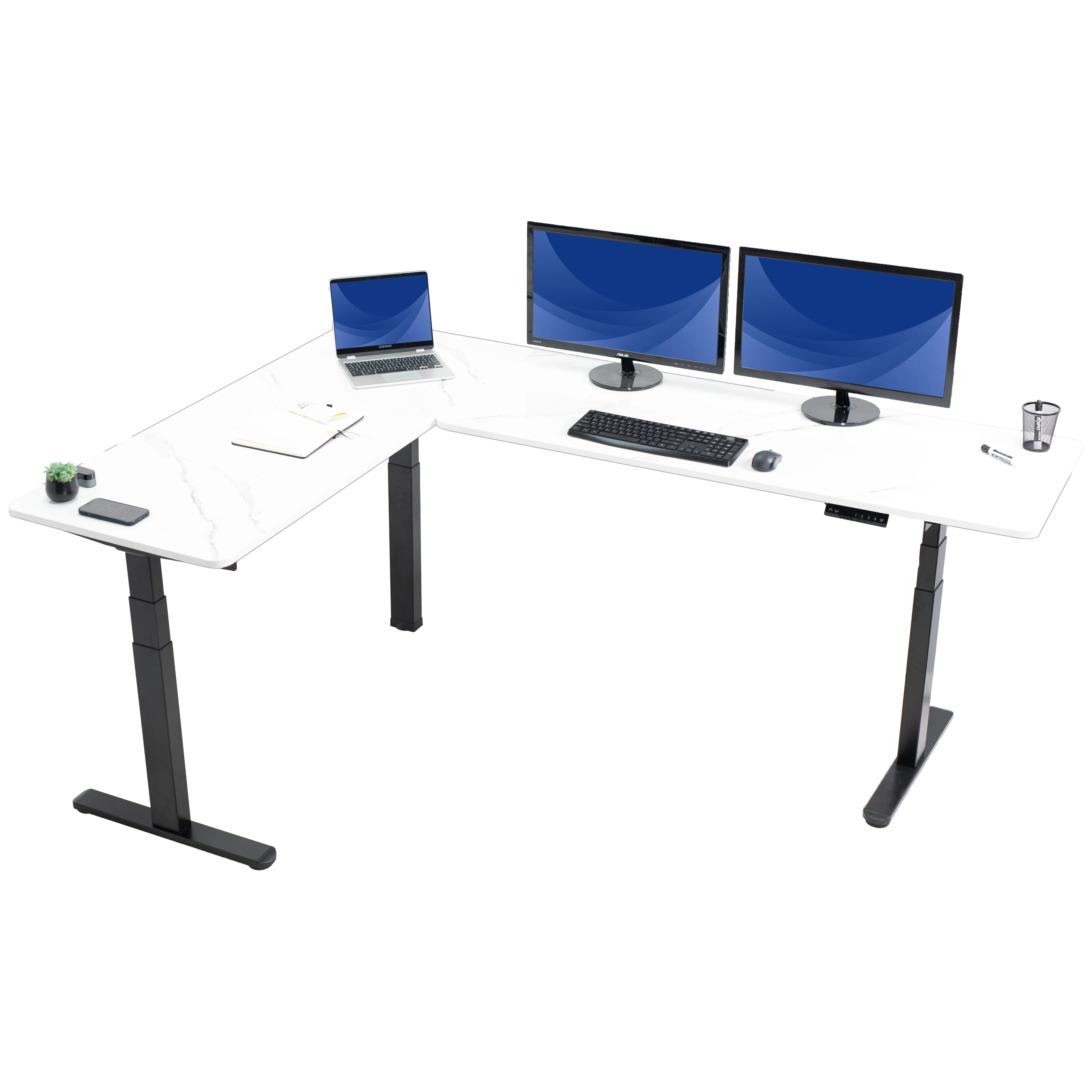 3E Series - Triple Motor Corner Electric Desk - Image 125