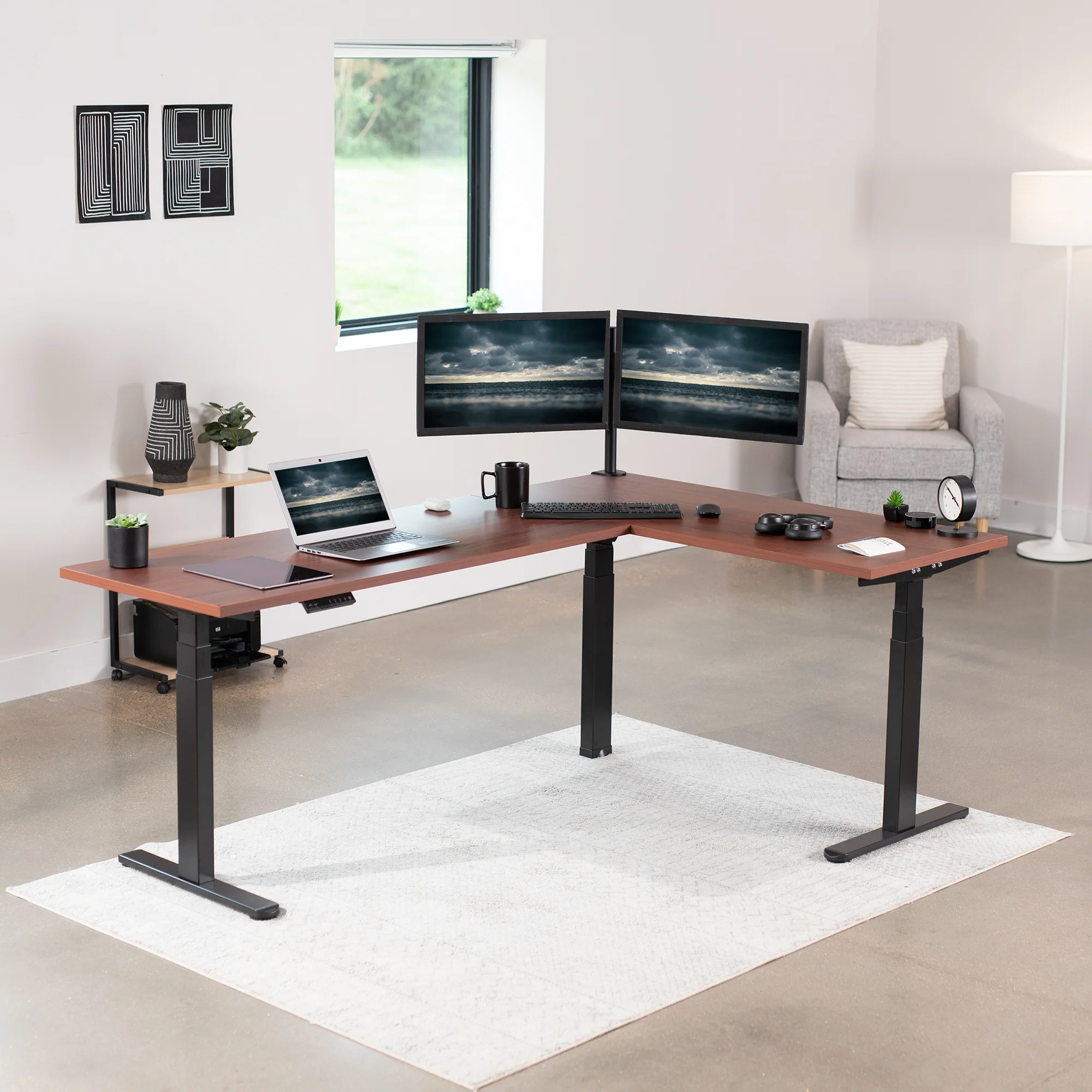 3E Series - Triple Motor Corner Electric Desk - Image 13