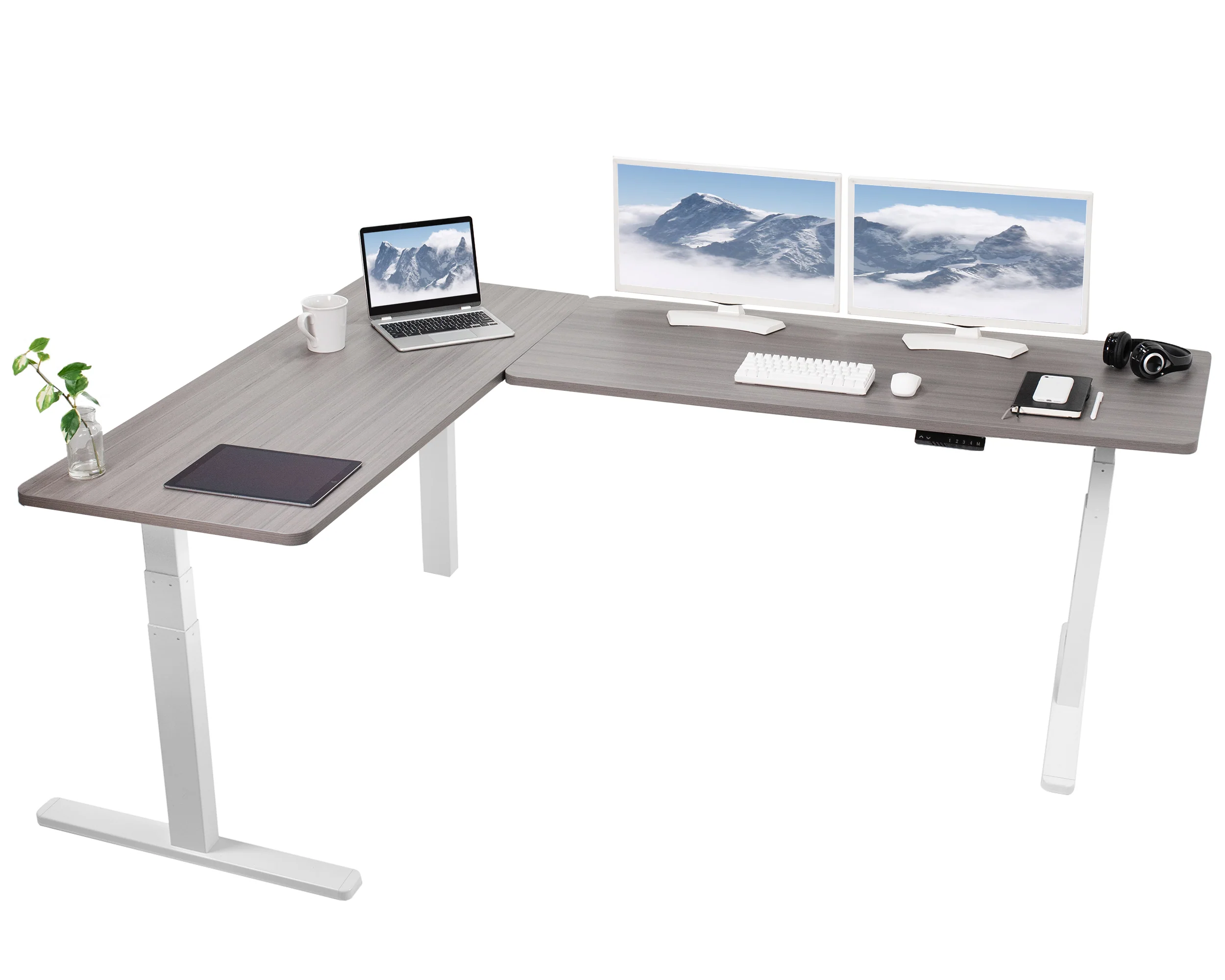 3E Series - Triple Motor Corner Electric Desk - Image 133