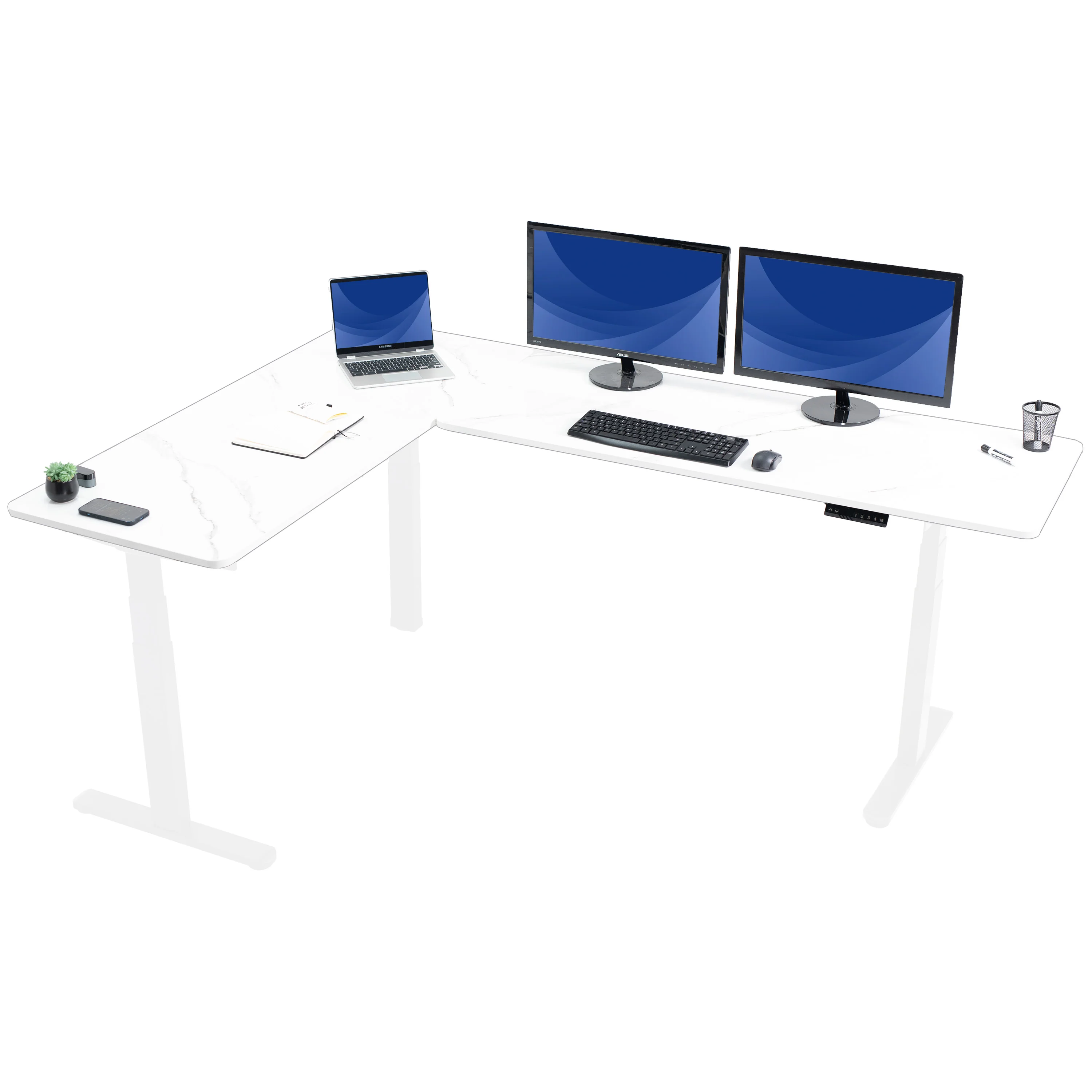 3E Series - Triple Motor Corner Electric Desk - Image 145