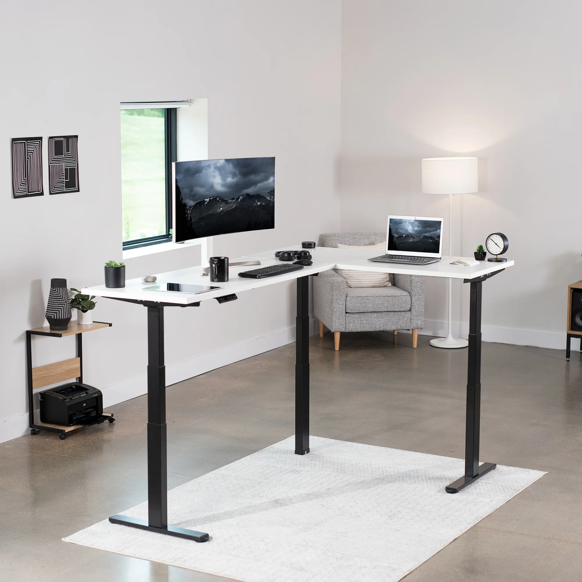 3E Series - Triple Motor Corner Electric Desk - Image 17