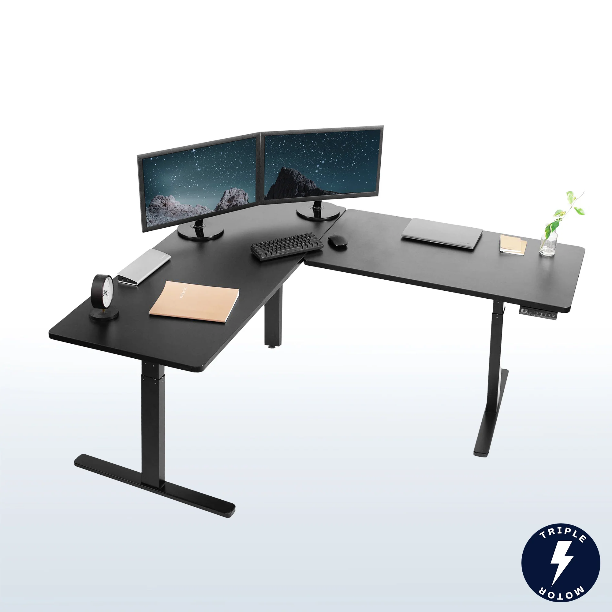 3E Series - Triple Motor Corner Electric Desk - Image 31