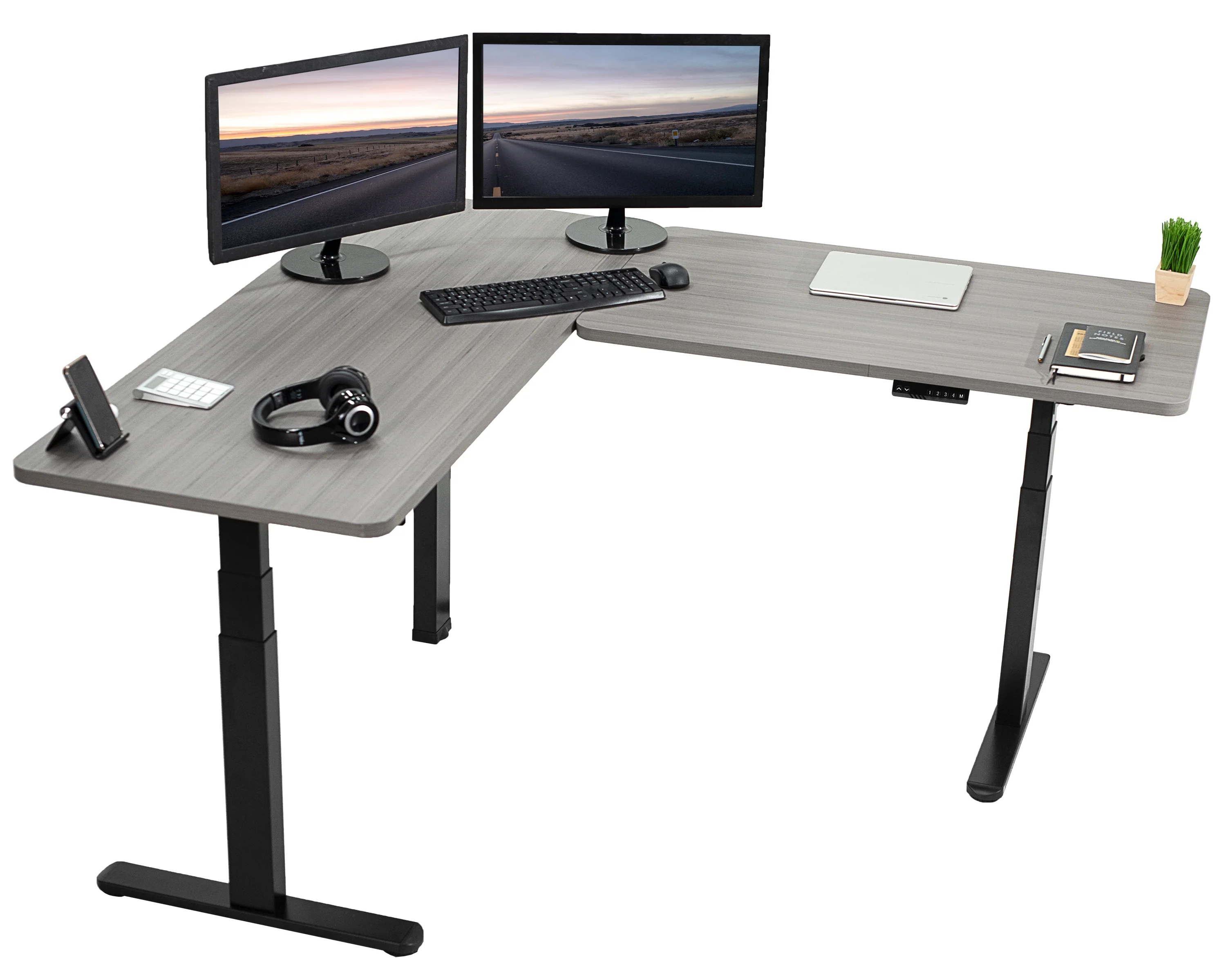3E Series - Triple Motor Corner Electric Desk - Image 44