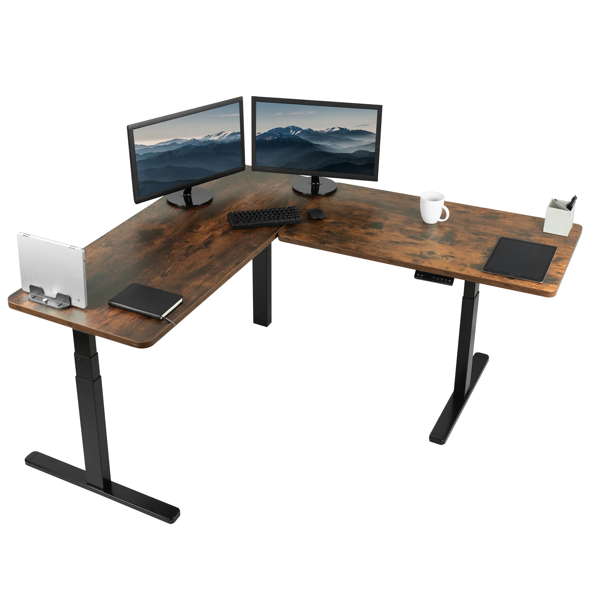 3E Series - Triple Motor Corner Electric Desk - Image 46