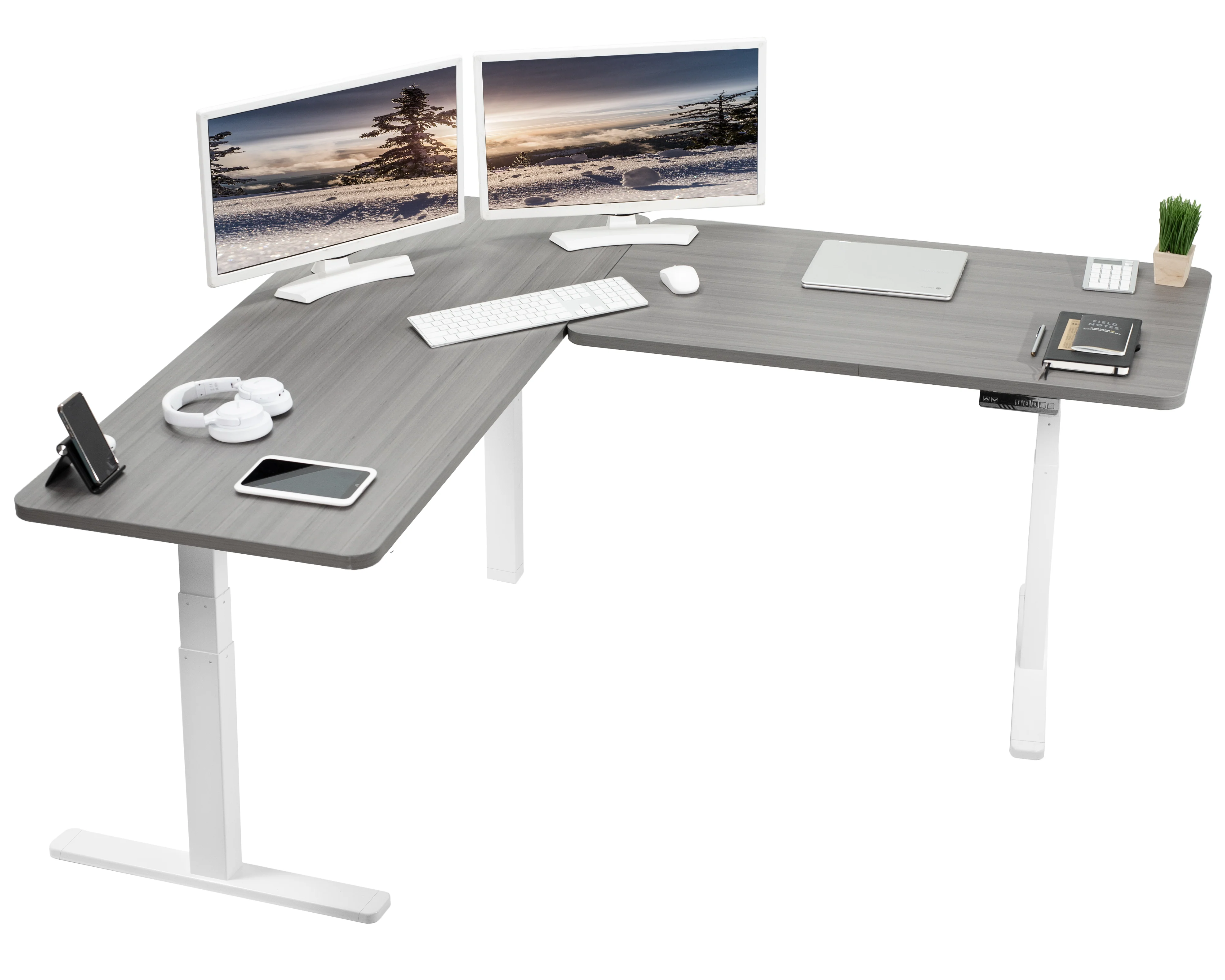 3E Series - Triple Motor Corner Electric Desk - Image 56