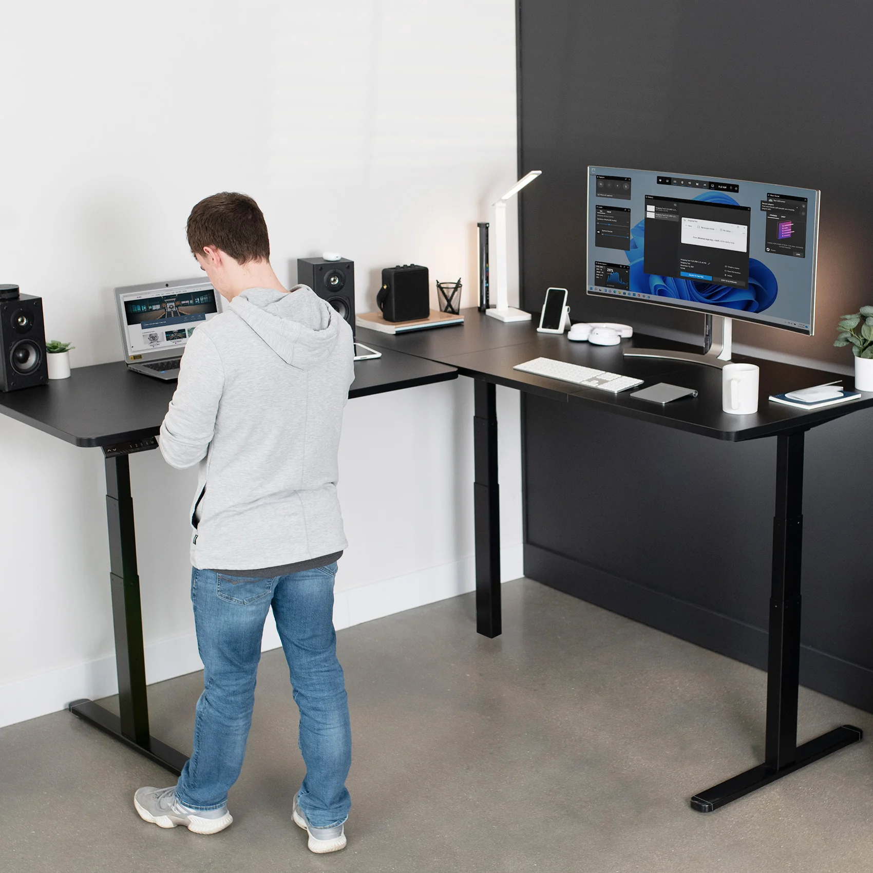 3E Series - Triple Motor Corner Electric Desk - Image 71