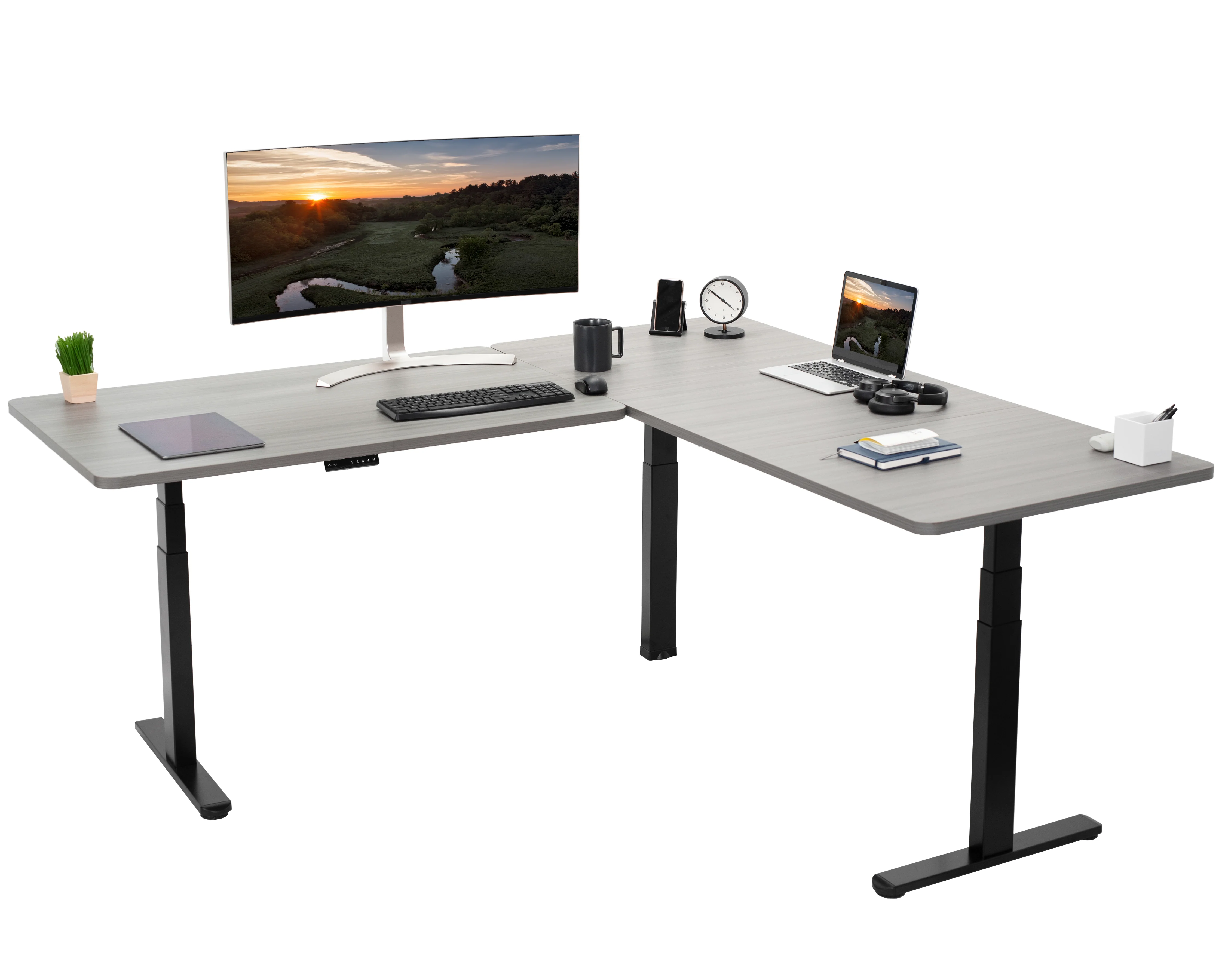 3E Series - Triple Motor Corner Electric Desk - Image 78