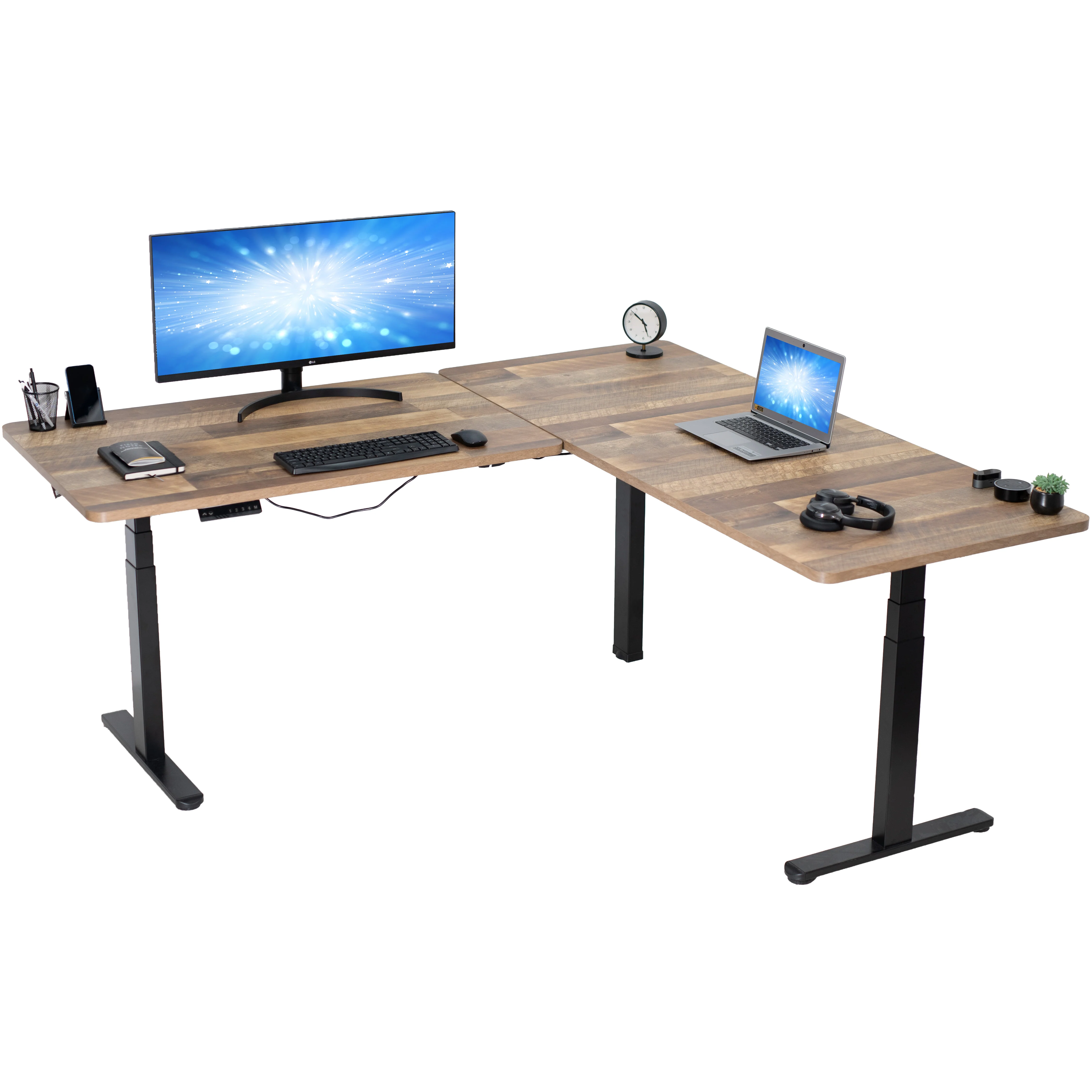 3E Series - Triple Motor Corner Electric Desk - Image 82