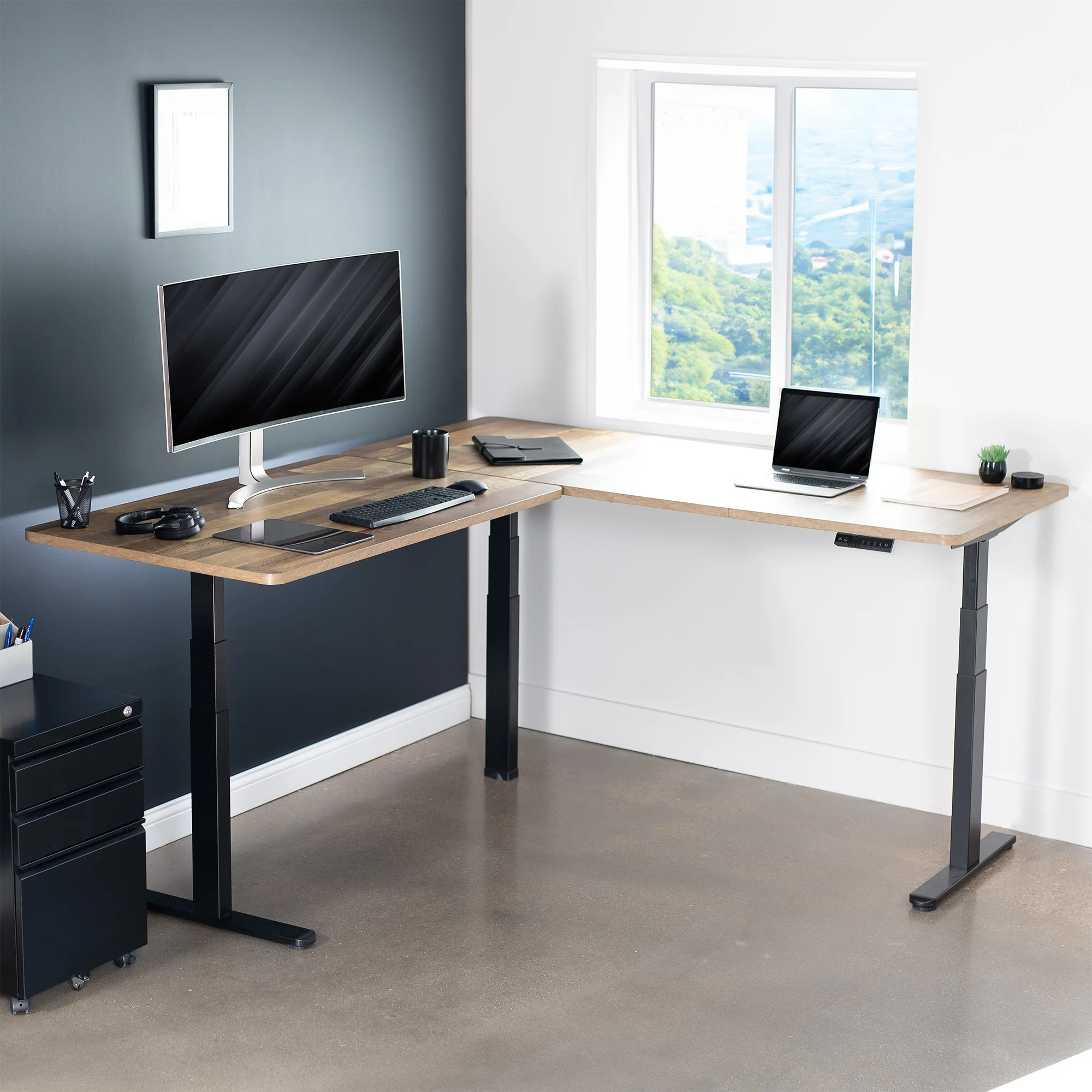 3E Series - Triple Motor Corner Electric Desk - Image 83