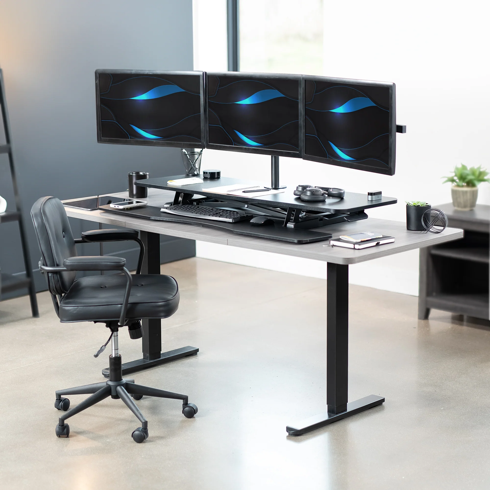 Extra Large Desk Riser with Triple Monitor Mount - Image 7