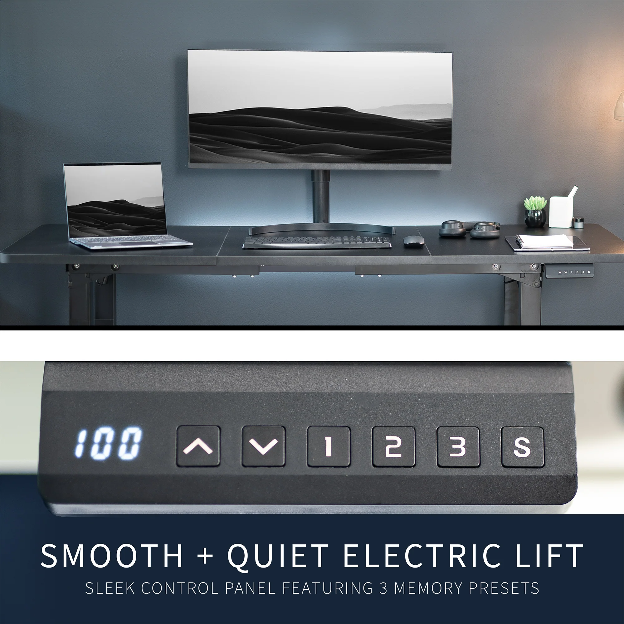 E4 Series - 71" x 30" Dual Motor Electric 4-Leg Desk - Image 8