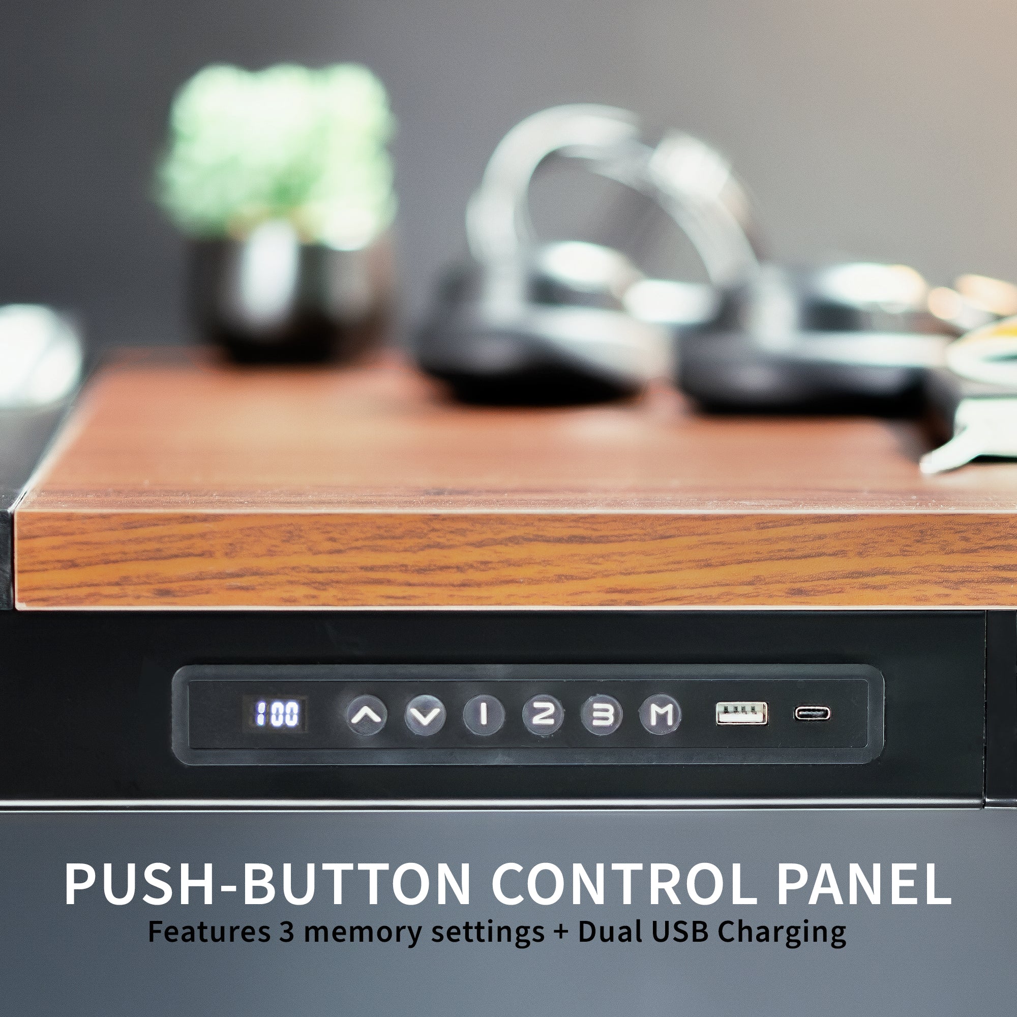 Dark Walnut / Black 71" x 30" Quad Motor Electric 4-Leg Desk - Image 5