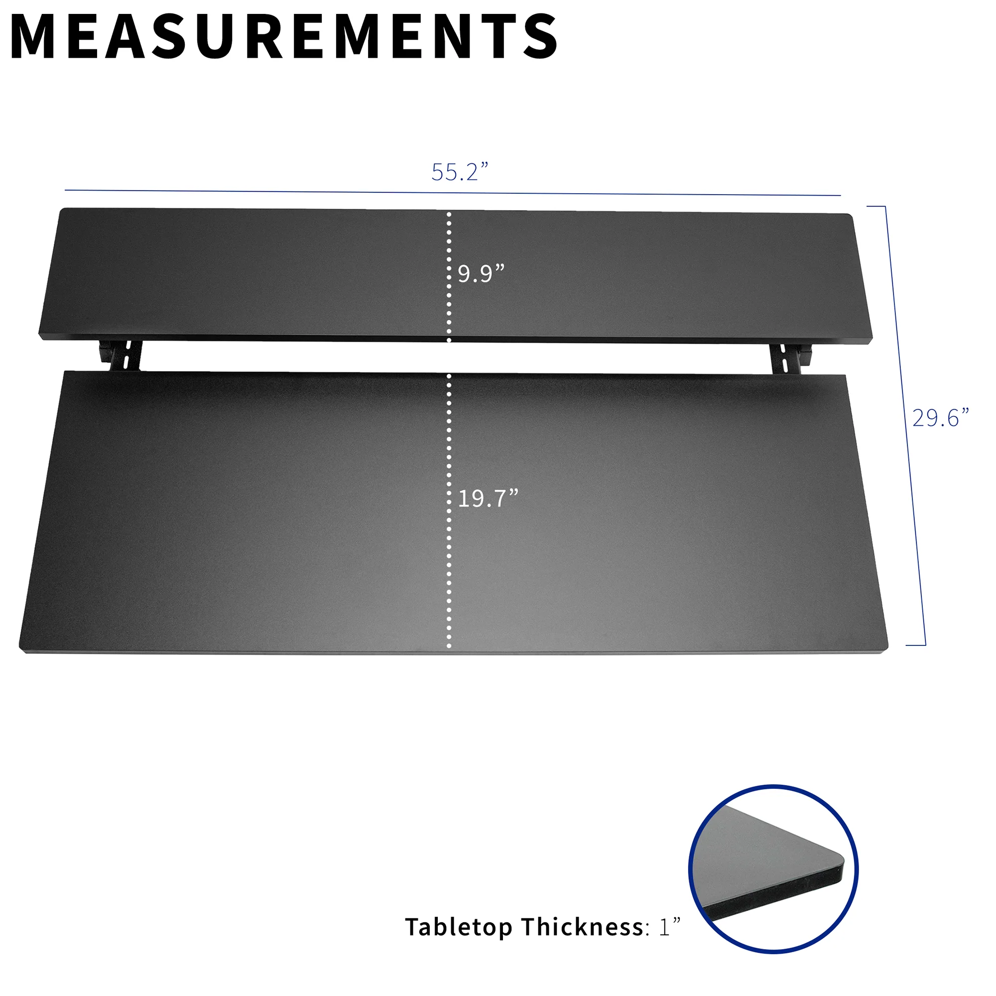 55" x 30" Dual Tier Table Top - Image 4
