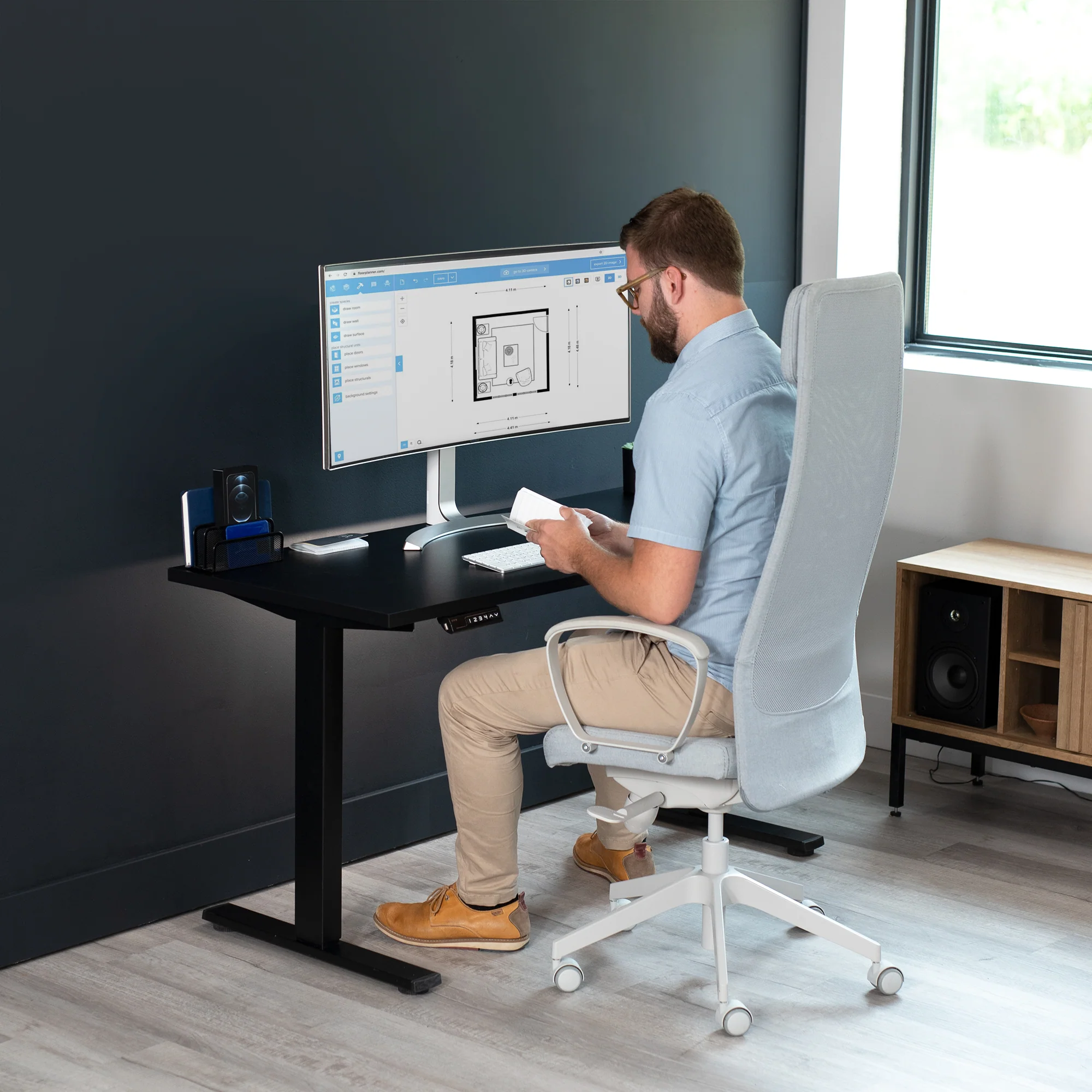 55" x 24" Square Corner Table Top - Image 10