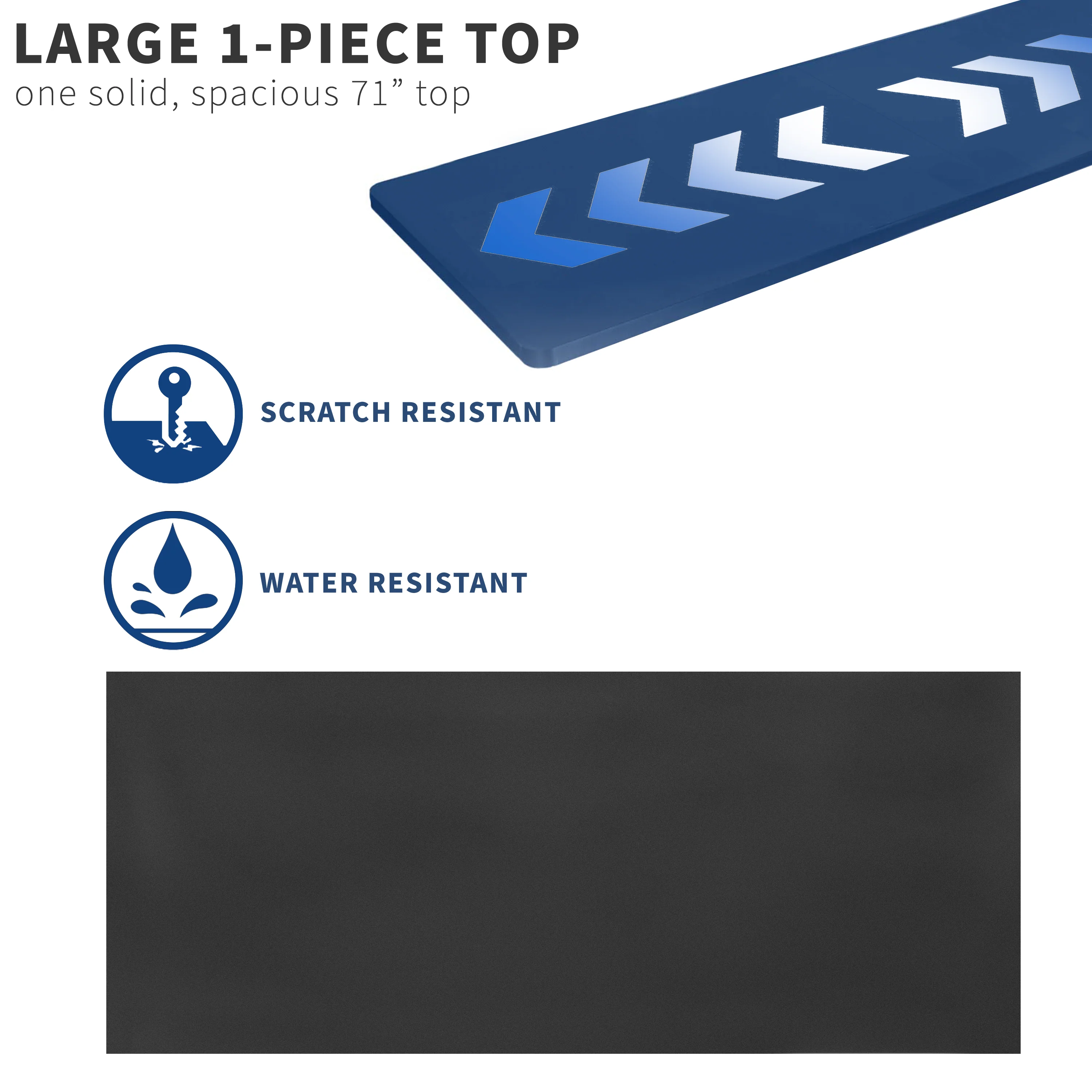 71" x 30" Square Corner Table Top - Image 7