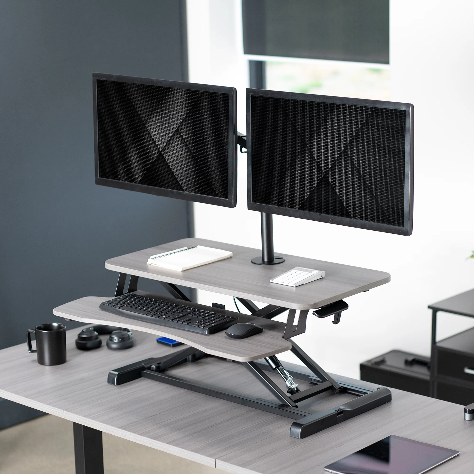 Standing Desk Converter with Dual Monitor Mount - Image 10