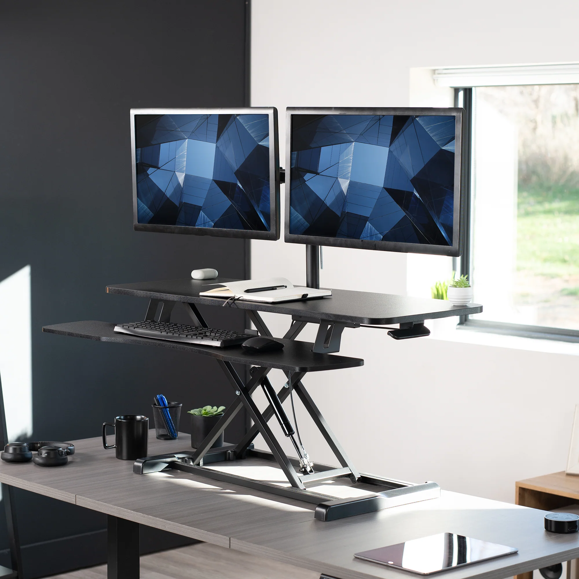 Standing Desk Converter with Dual Monitor Mount - Image 12