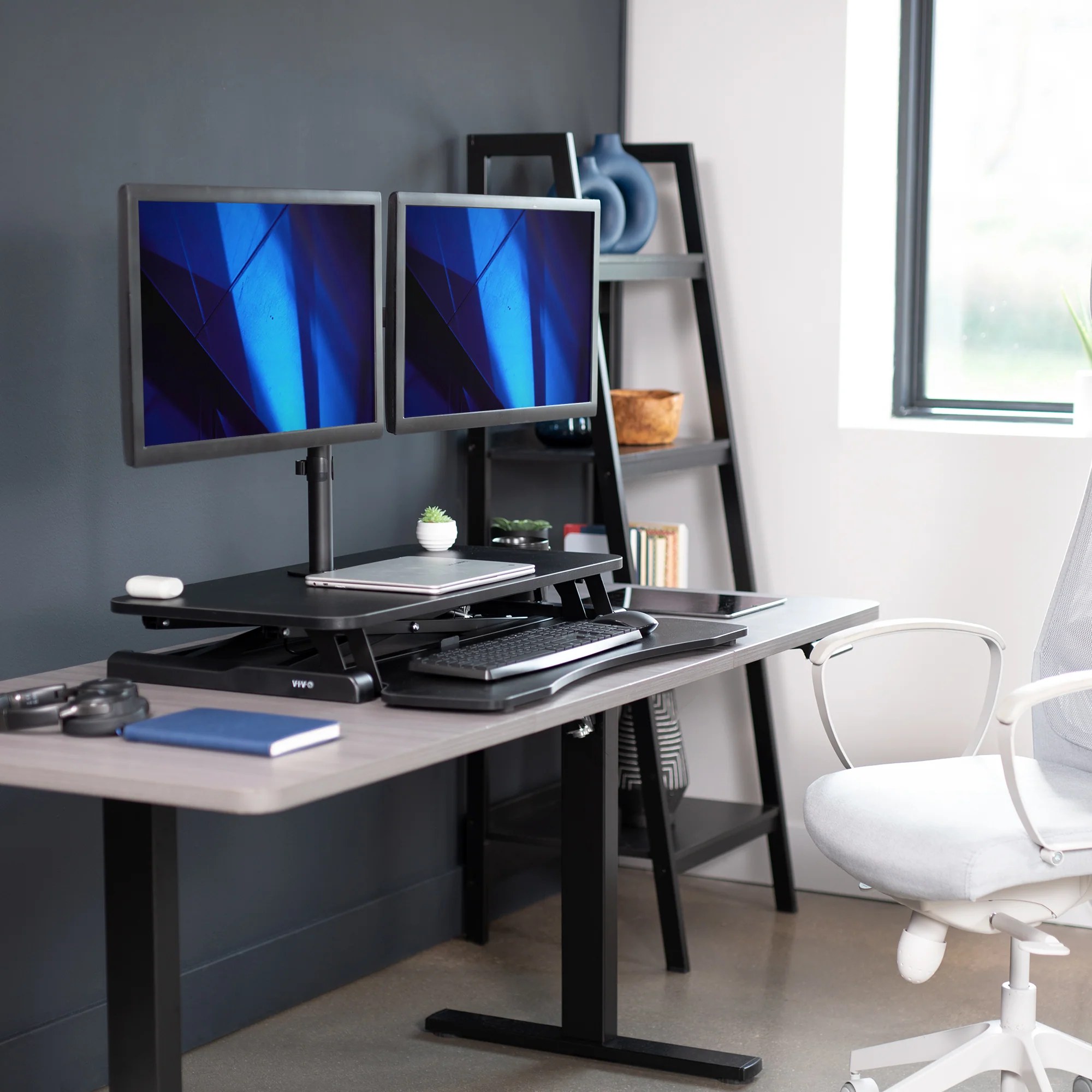 Standing Desk Converter with Dual Monitor Mount - Image 8