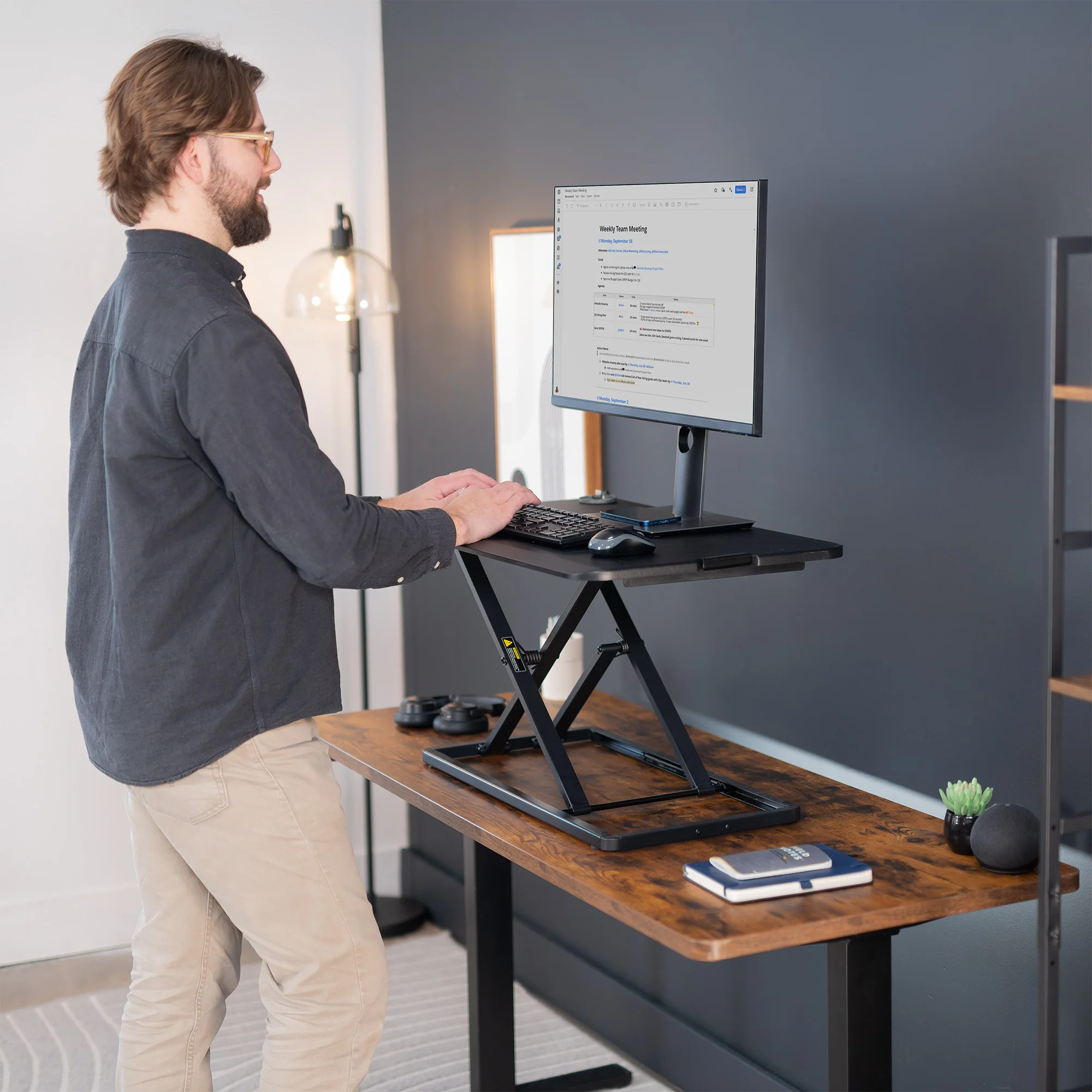 30" Single Top Standing Desk Converter - Image 8
