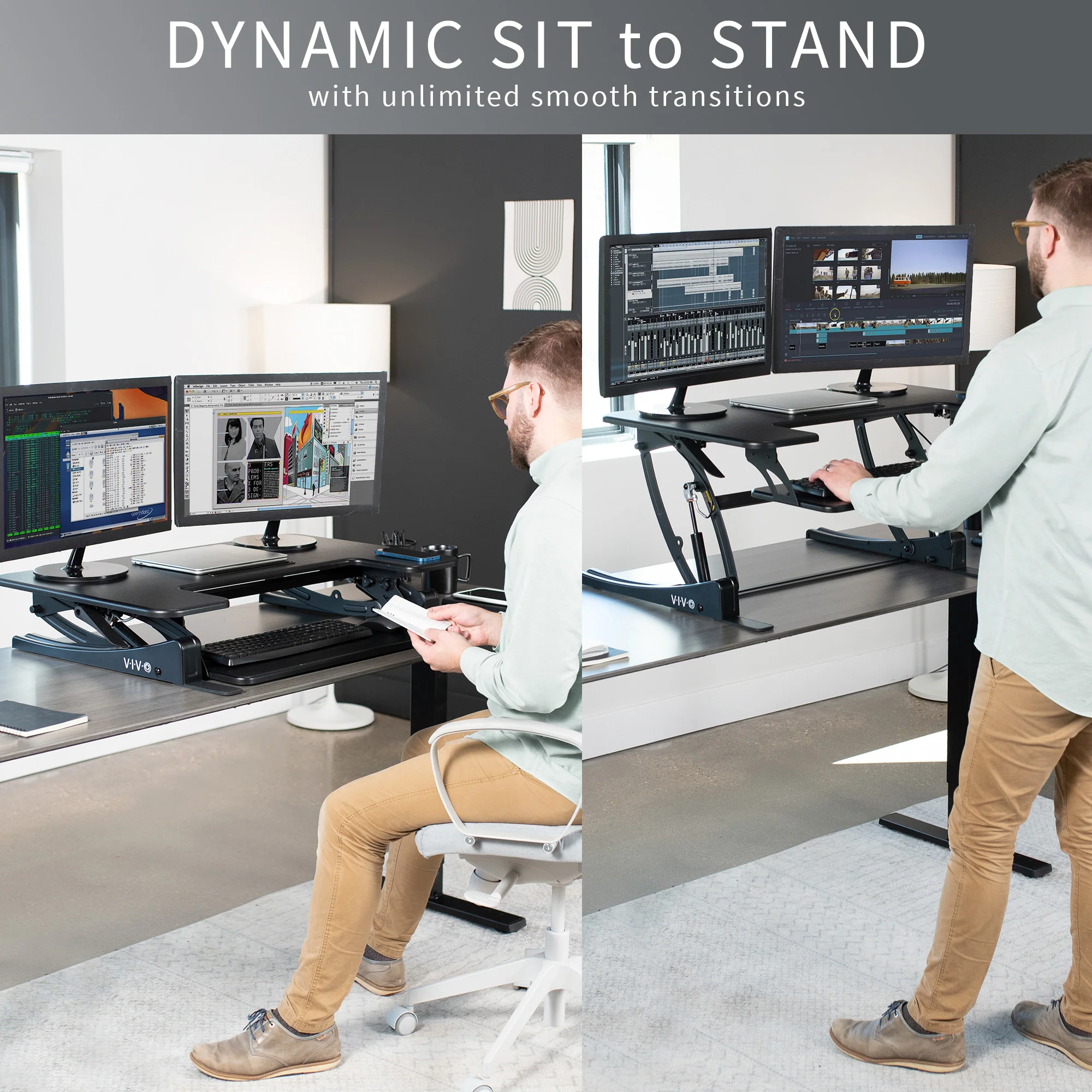V Series Standing Desk Converter - Image 3