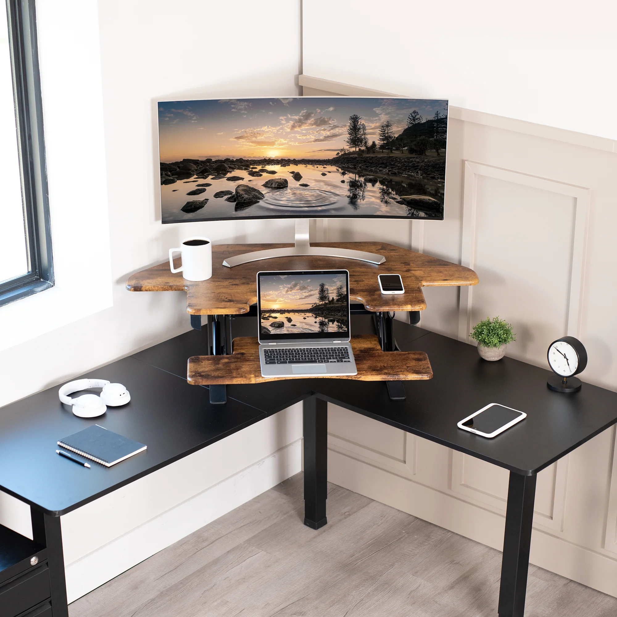 44" Corner Standing Desk Converter - Image 11