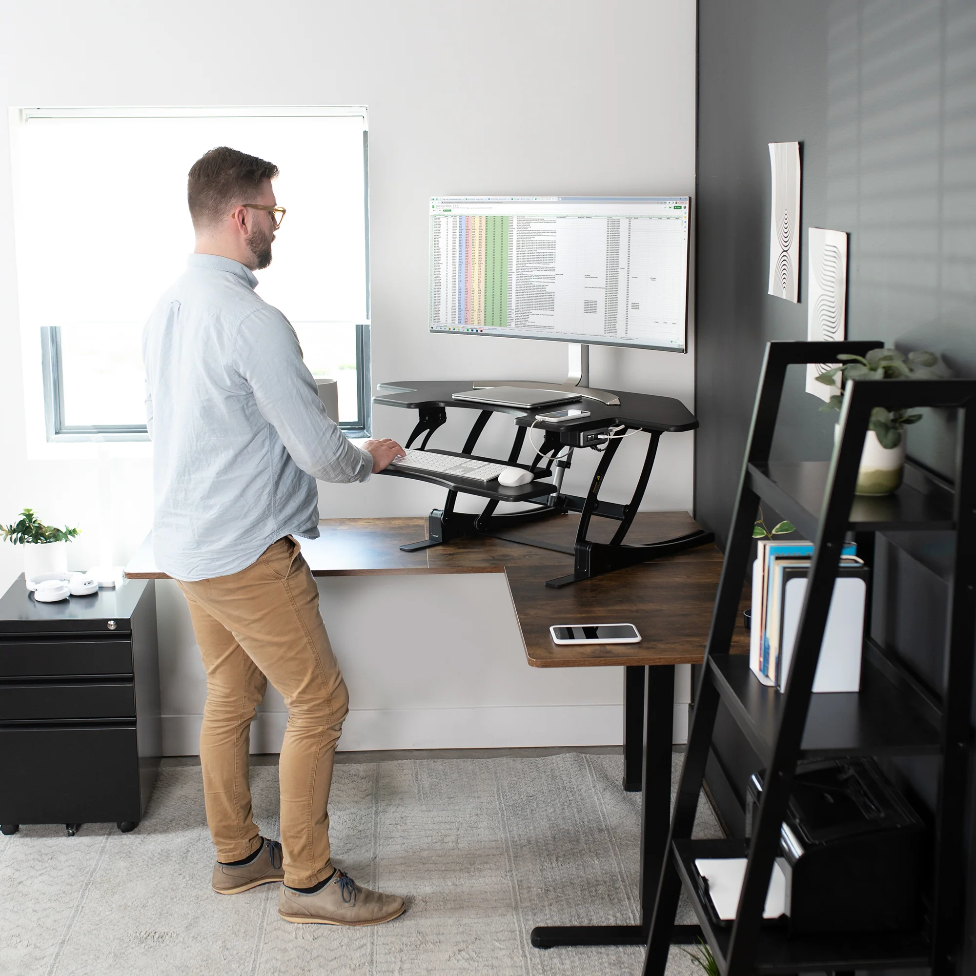 43" Electric Standing Desk Converter - Image 5