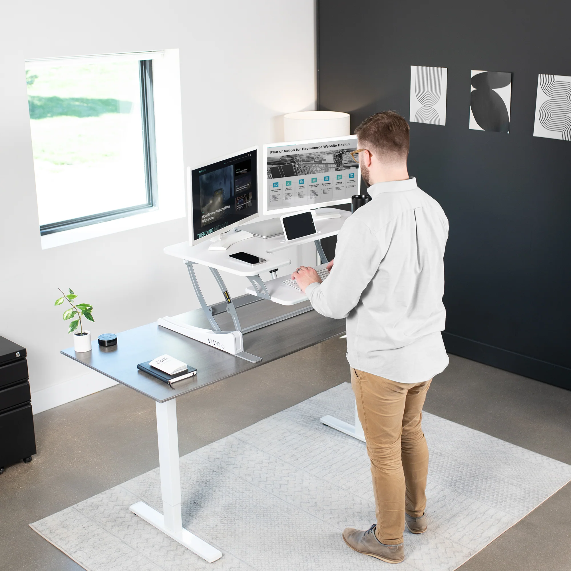 42" Electric Standing Desk Converter - Image 11
