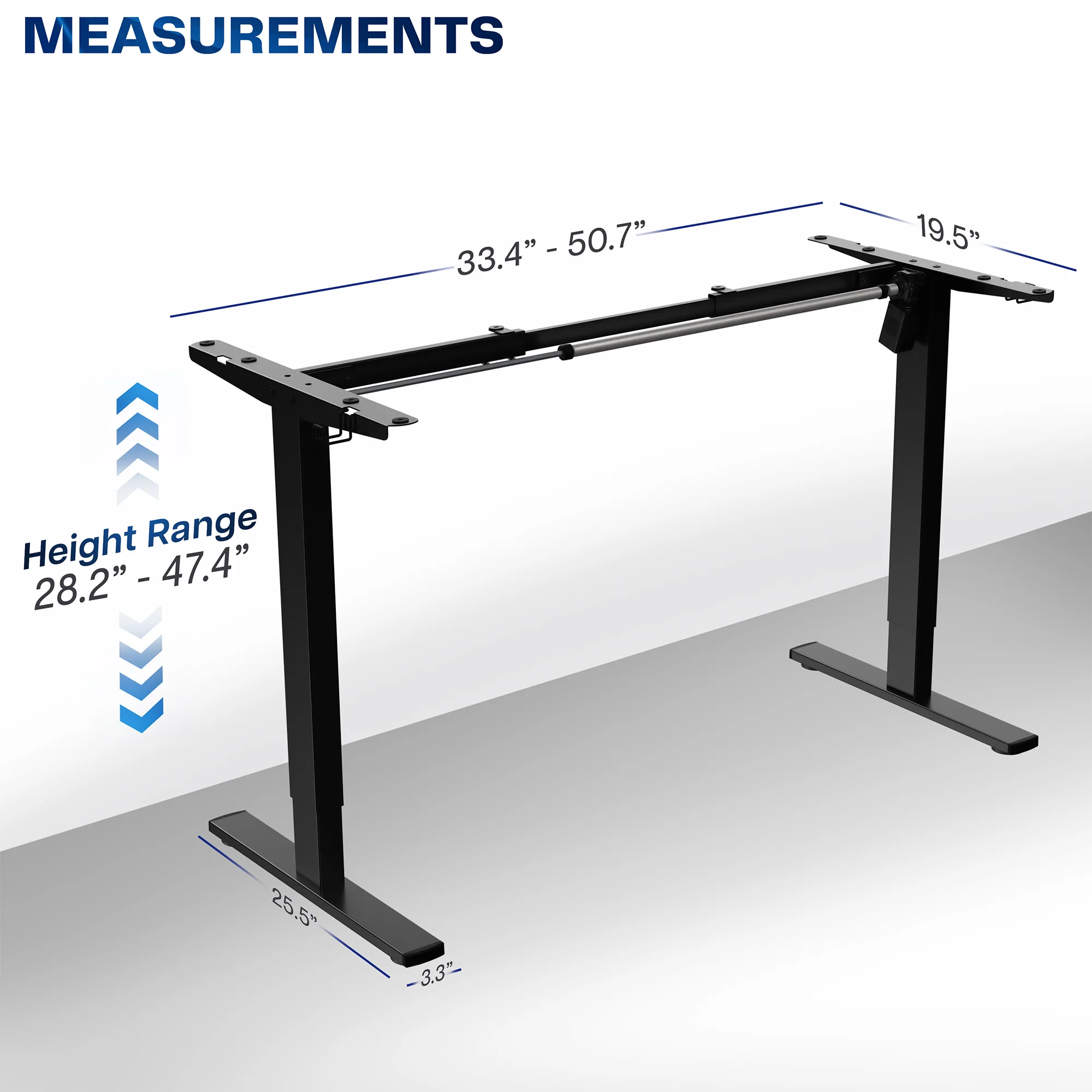 Electric Single Motor Desk Frame with Memory Controller - Image 4