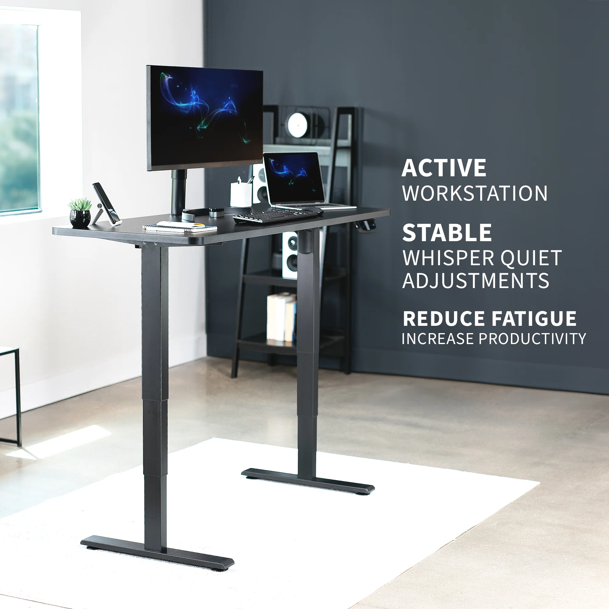 Electric Single Motor Desk Frame with Touch Screen Memory Controller - Image 3