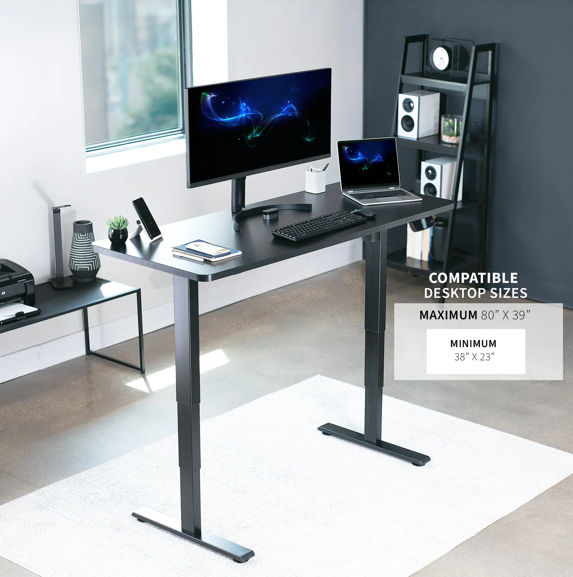 Electric Single Motor Desk Frame with Touch Screen Memory Controller - Image 5