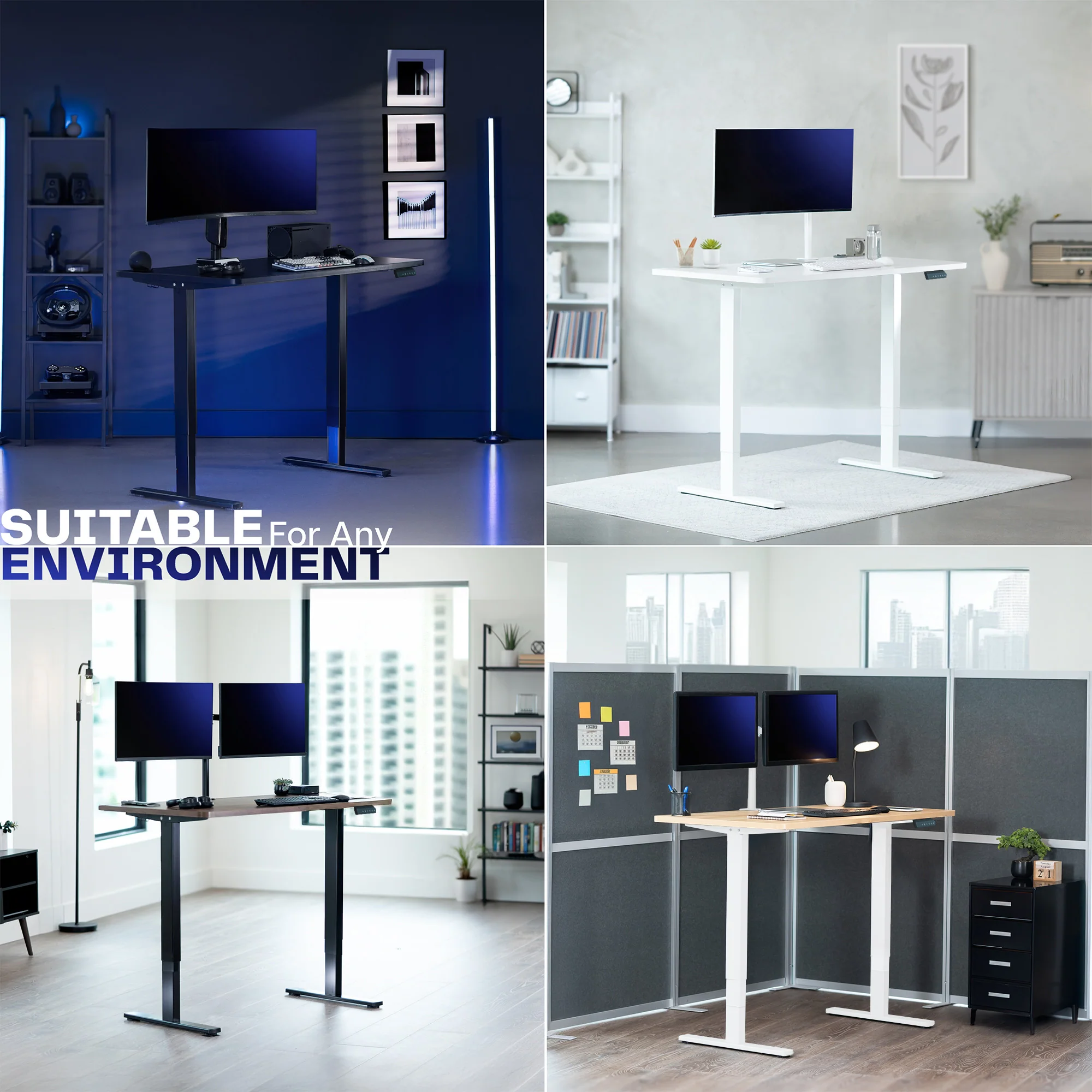 Electric Dual Motor Desk Frame with Push Button Memory Controller - Image 9