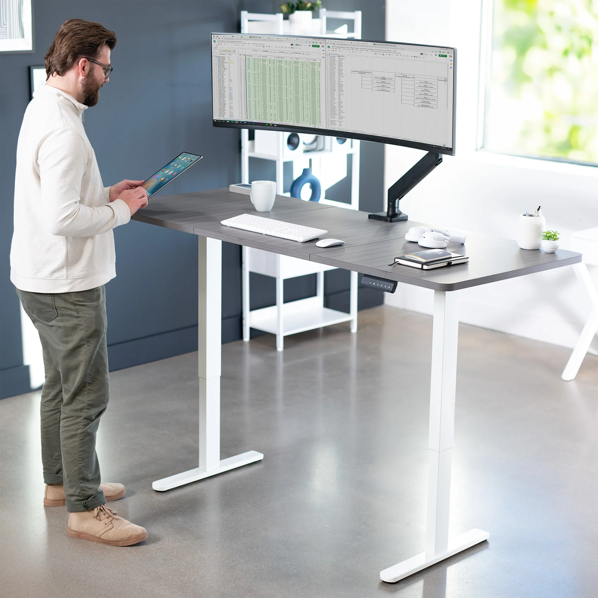 Electric Dual Motor Desk Frame with Memory Controller - Image 12