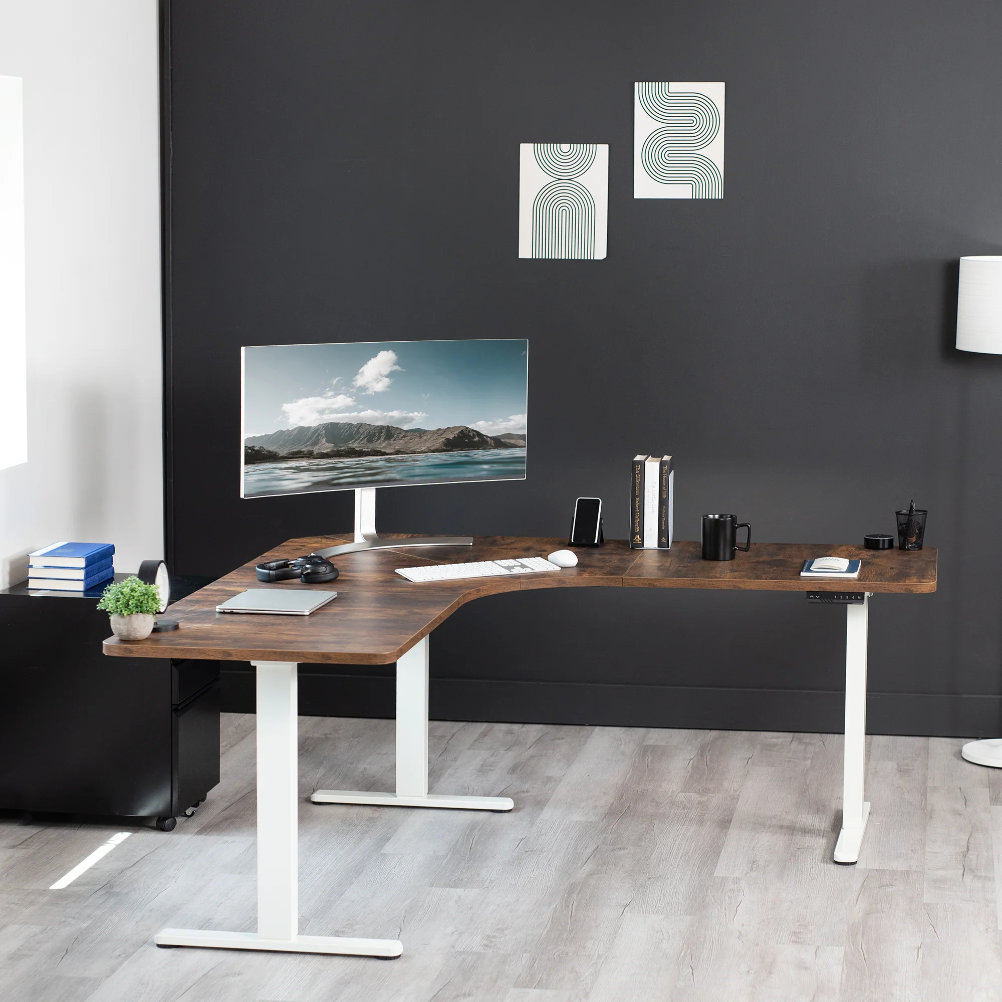 Electric Multi Motor Corner Desk Frame with Memory Controller - Image 12