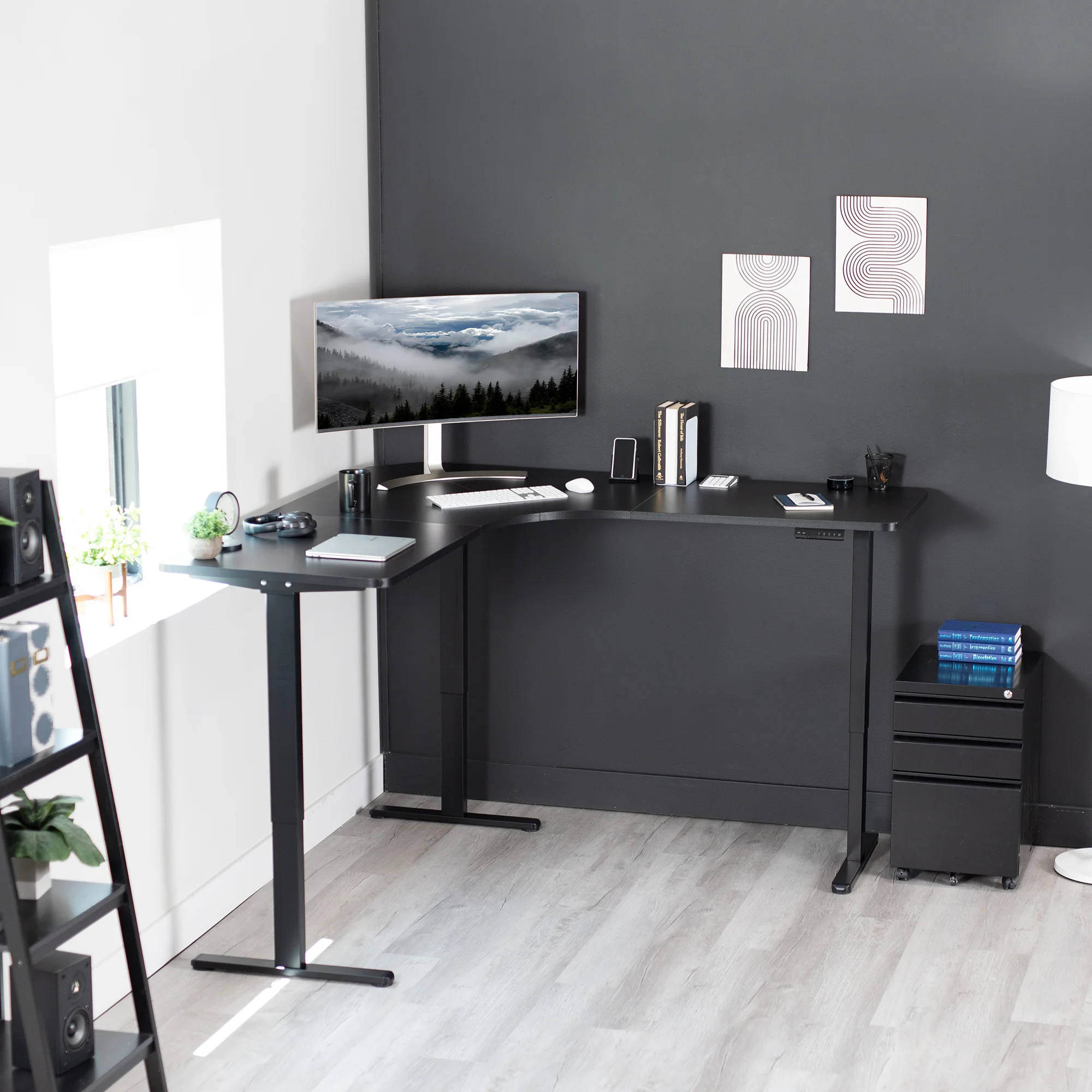 Electric Multi Motor Corner Desk Frame with Memory Controller - Image 9